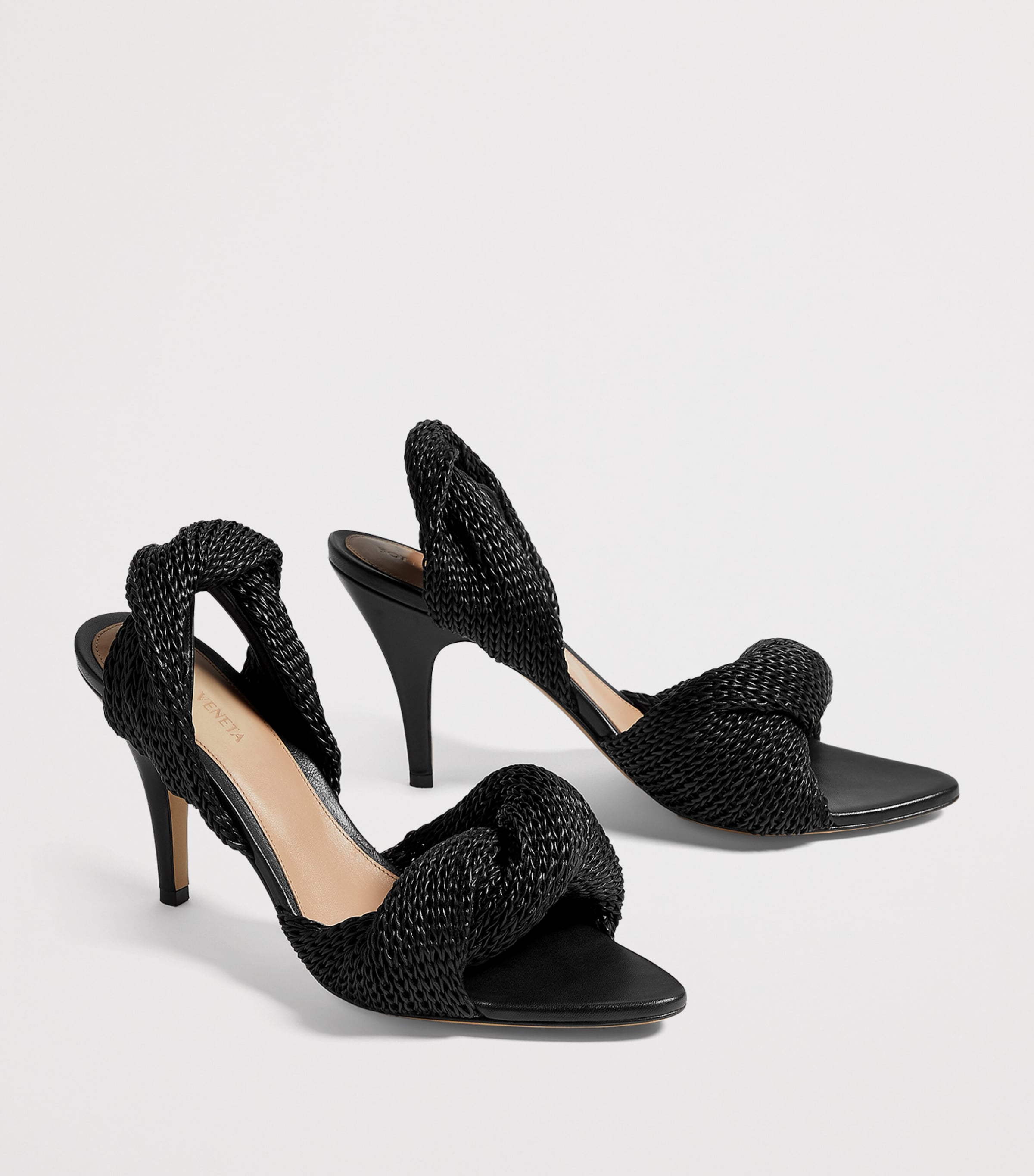 Bottega Veneta Lambskin Woven Grace Slingback Sandals 90 Image 2