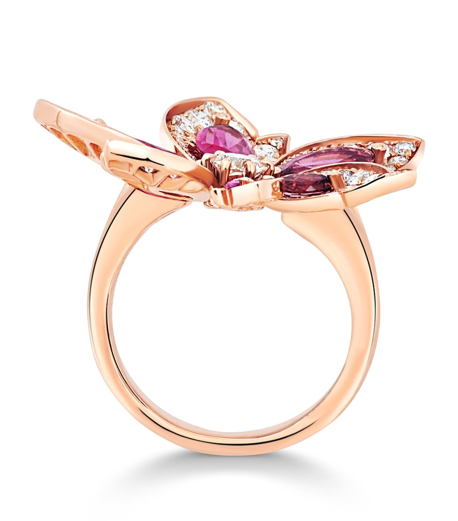Rose Gold, Diamond and Rubellite Palm Ring Image 2