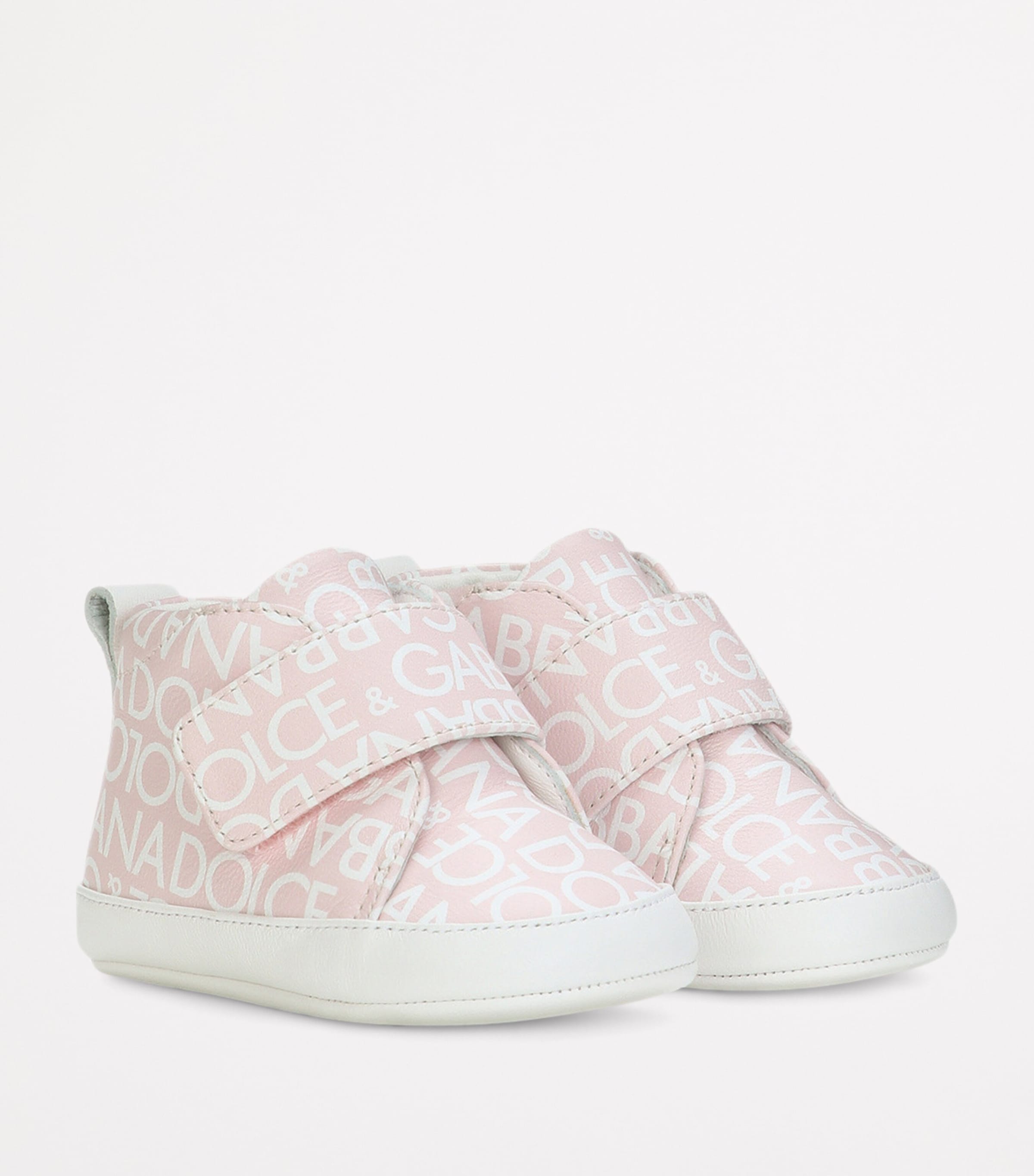 Leather Logo High-Top Sneakers HFXCA-DG BIANCO FDO. Image 4