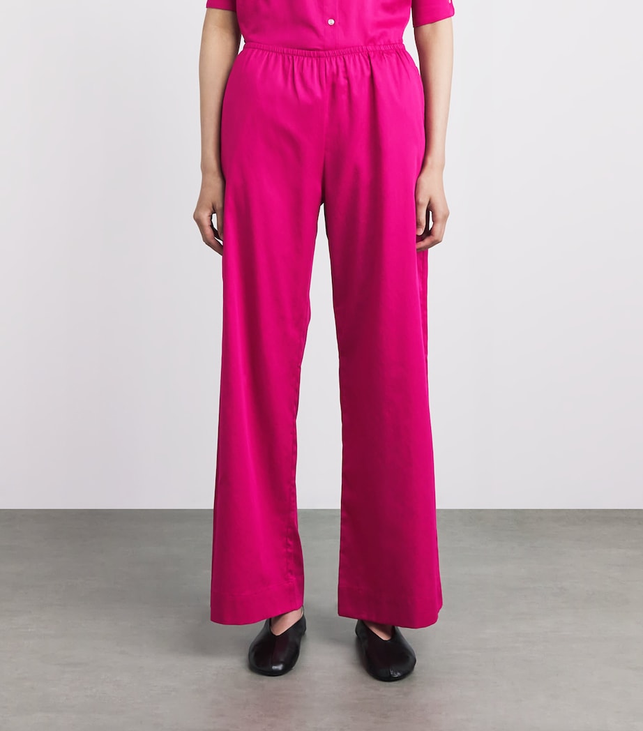 LESET Womens Cotton Yoko Trousers Amaranth Image 4