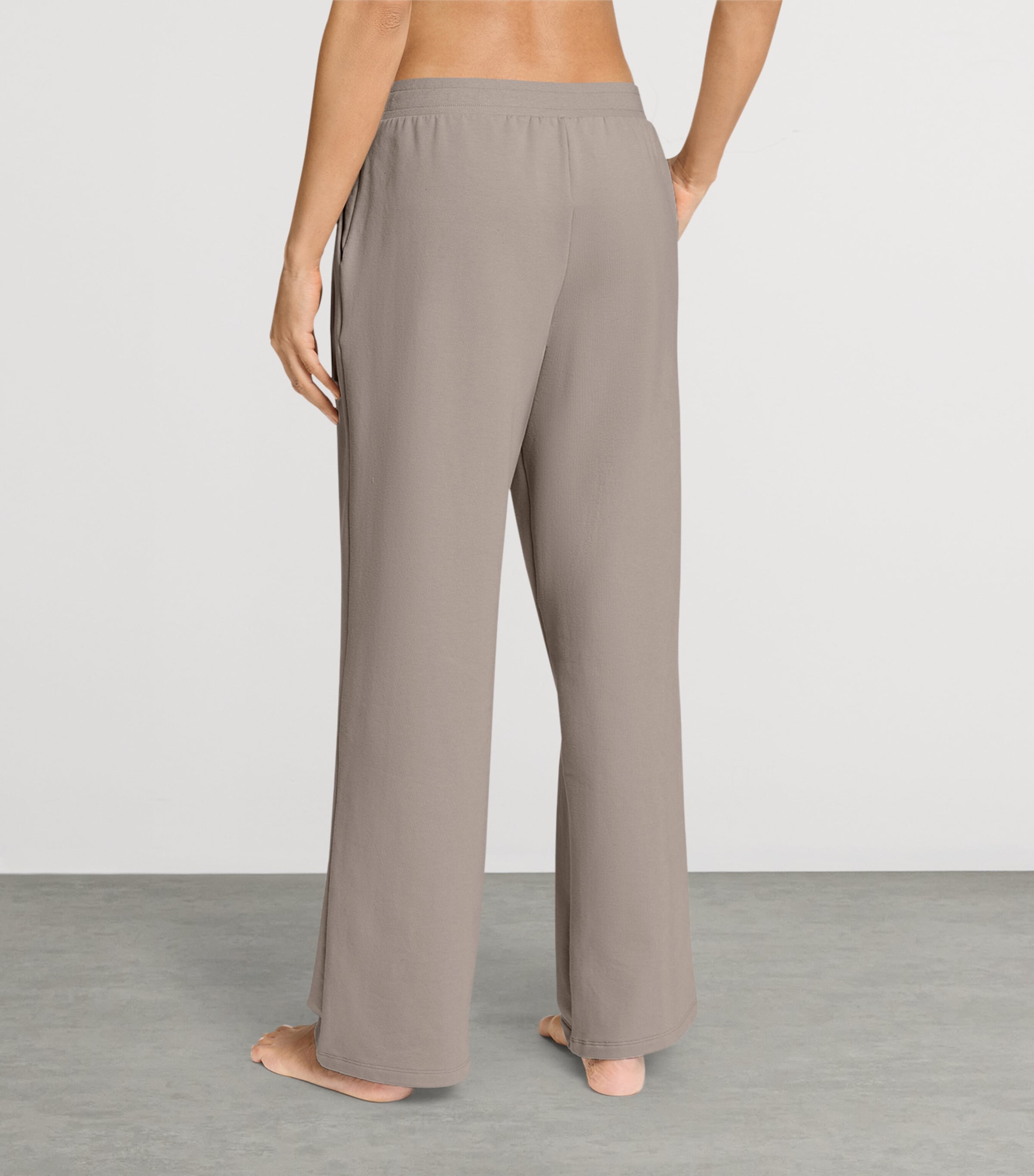 Hanro Womens Stretch-Cotton Natural Living Trousers Rose Grey Image 5