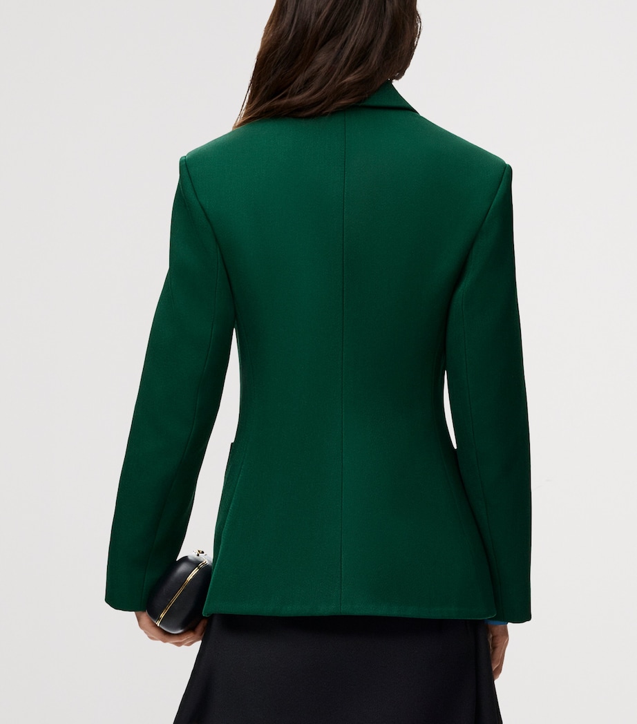 Wool-Blend Blazer GREEN Image 4
