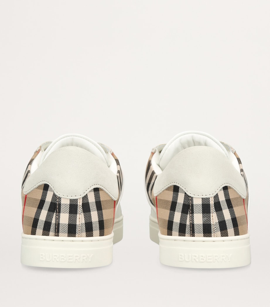 Leather Check Sneakers WHITE/COMB Image 2