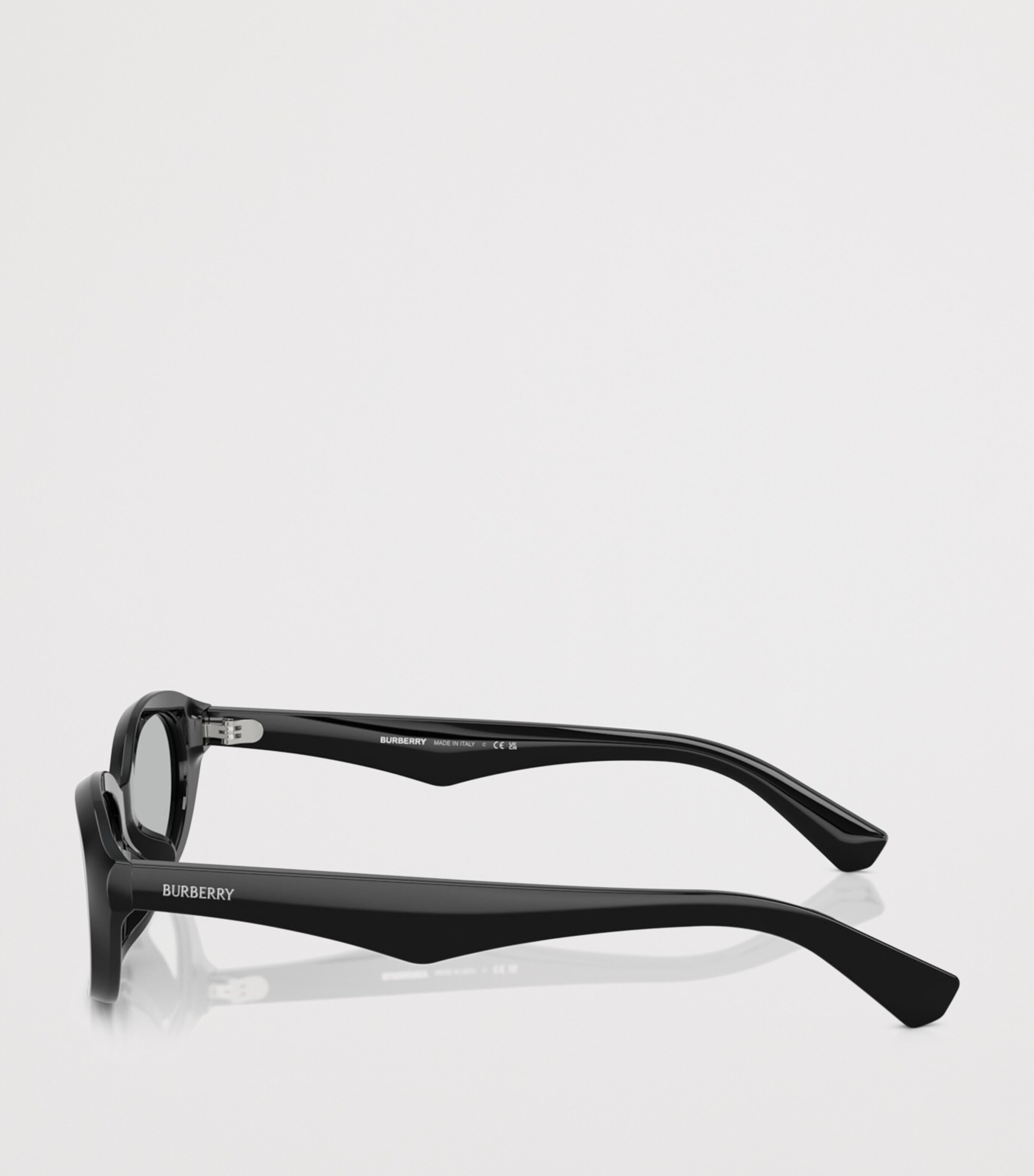 Burberry Acetate Oval Sunglasses Black Image 3