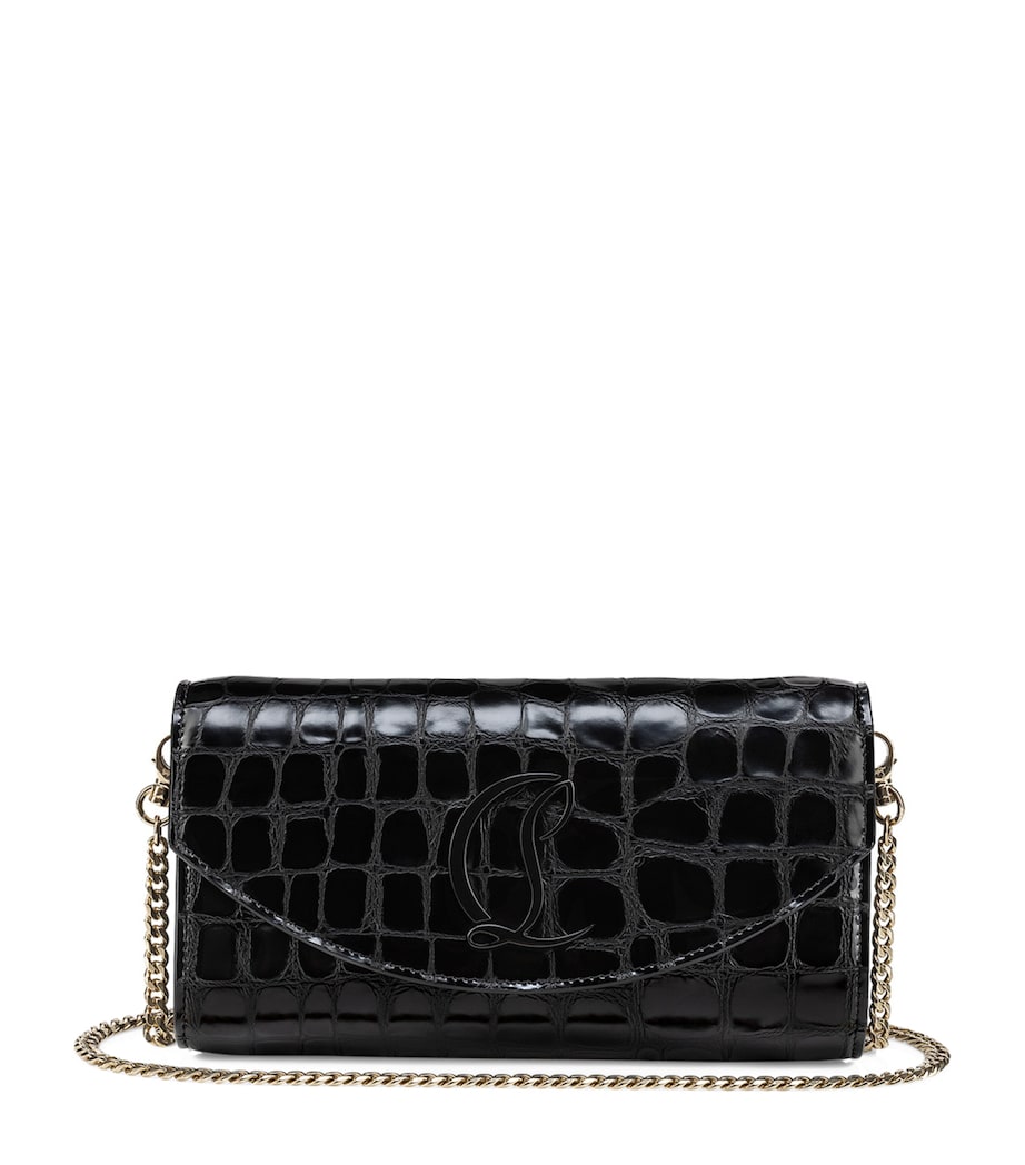 Loubi54 Croc-Embossed Leather Clutch Bag CM53 Image 1