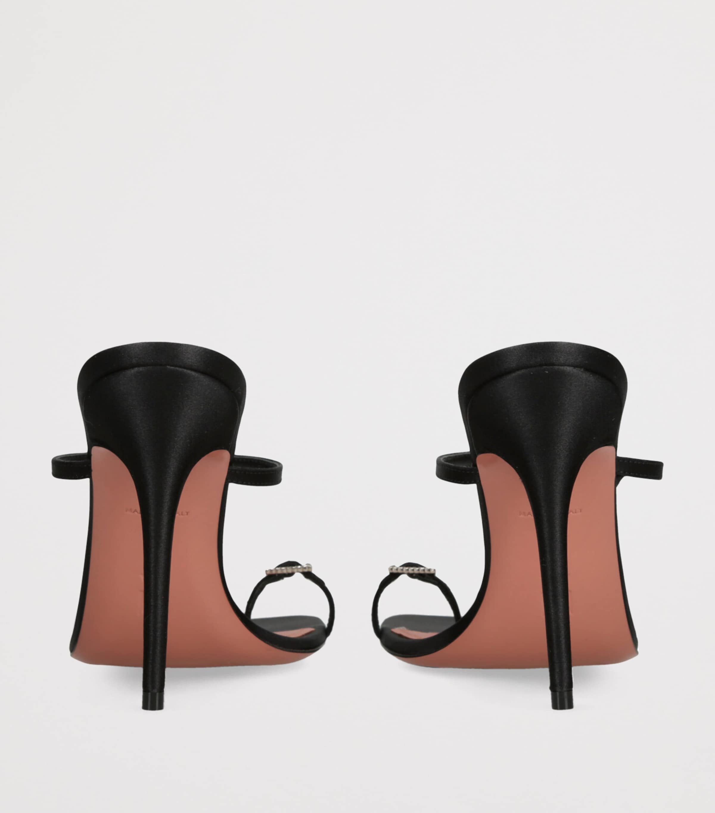 Satin Heeled Sandals 105 BLACK Image 3