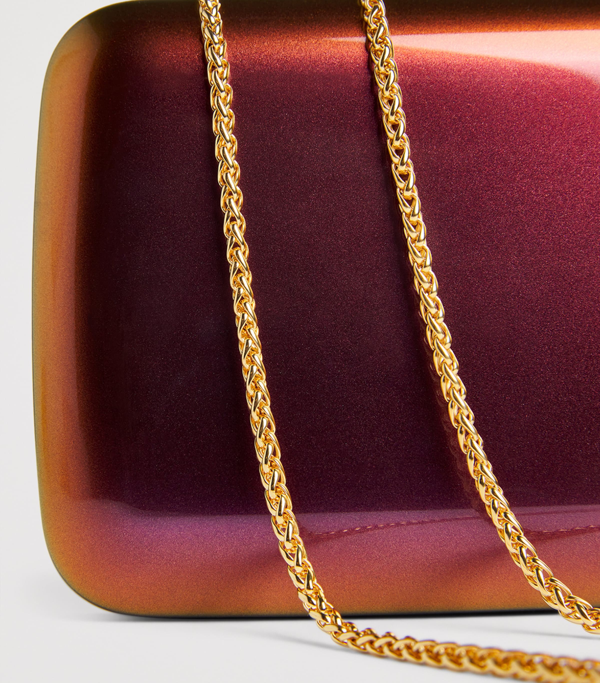 Iridescent Finley Clutch Bag BURGUNDY Image 6