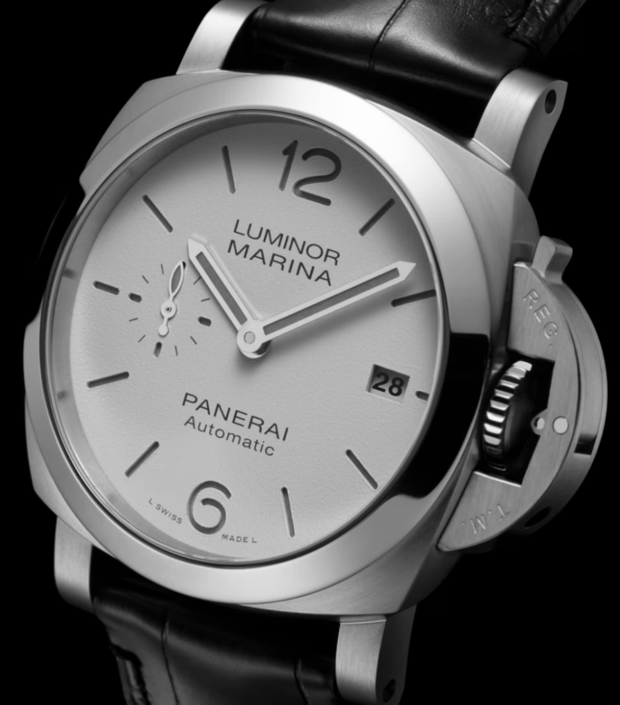 Stainless Steel Luminor Quaranta Watch 40mm WHITE Image 3