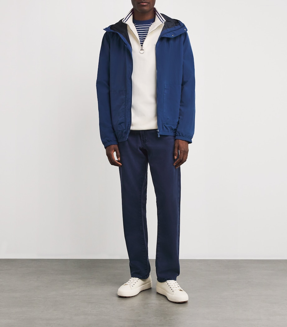 Cotton Rosford Half-Zip Sweatshirt WHISPER WHITE Image 2