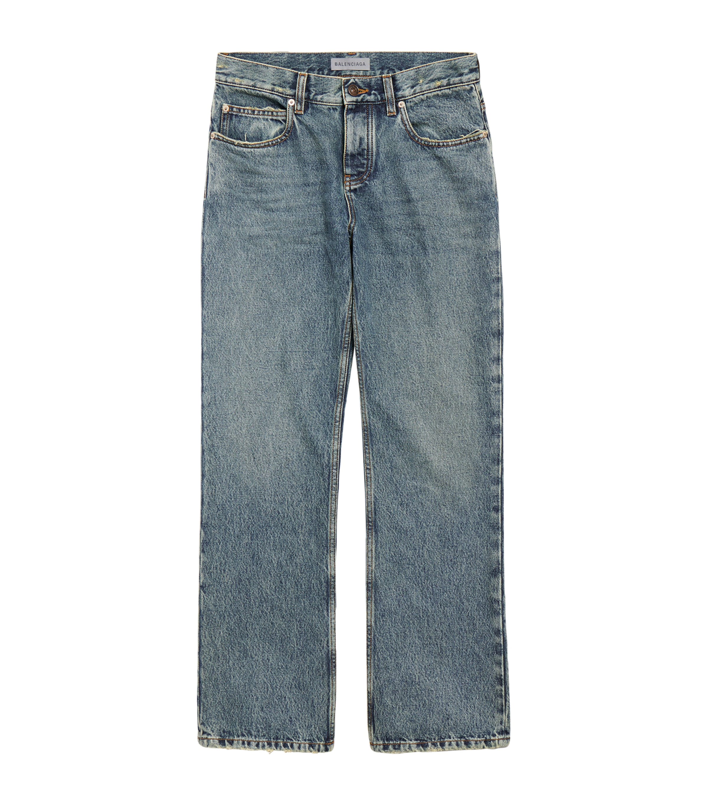 Balenciaga Womens Straight-Leg Mid-Rise Jeans Image 1