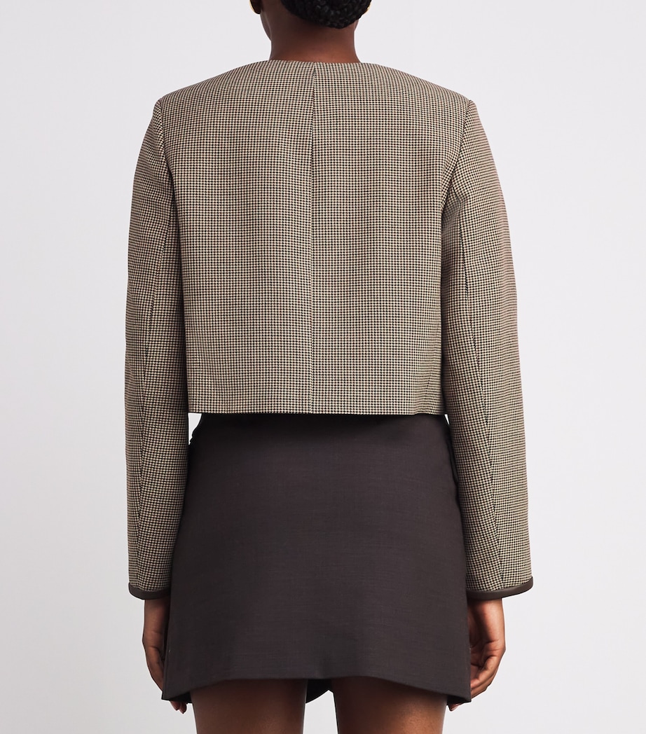 Houndstooth Cropped Jacket MULTICOLORED Image 4