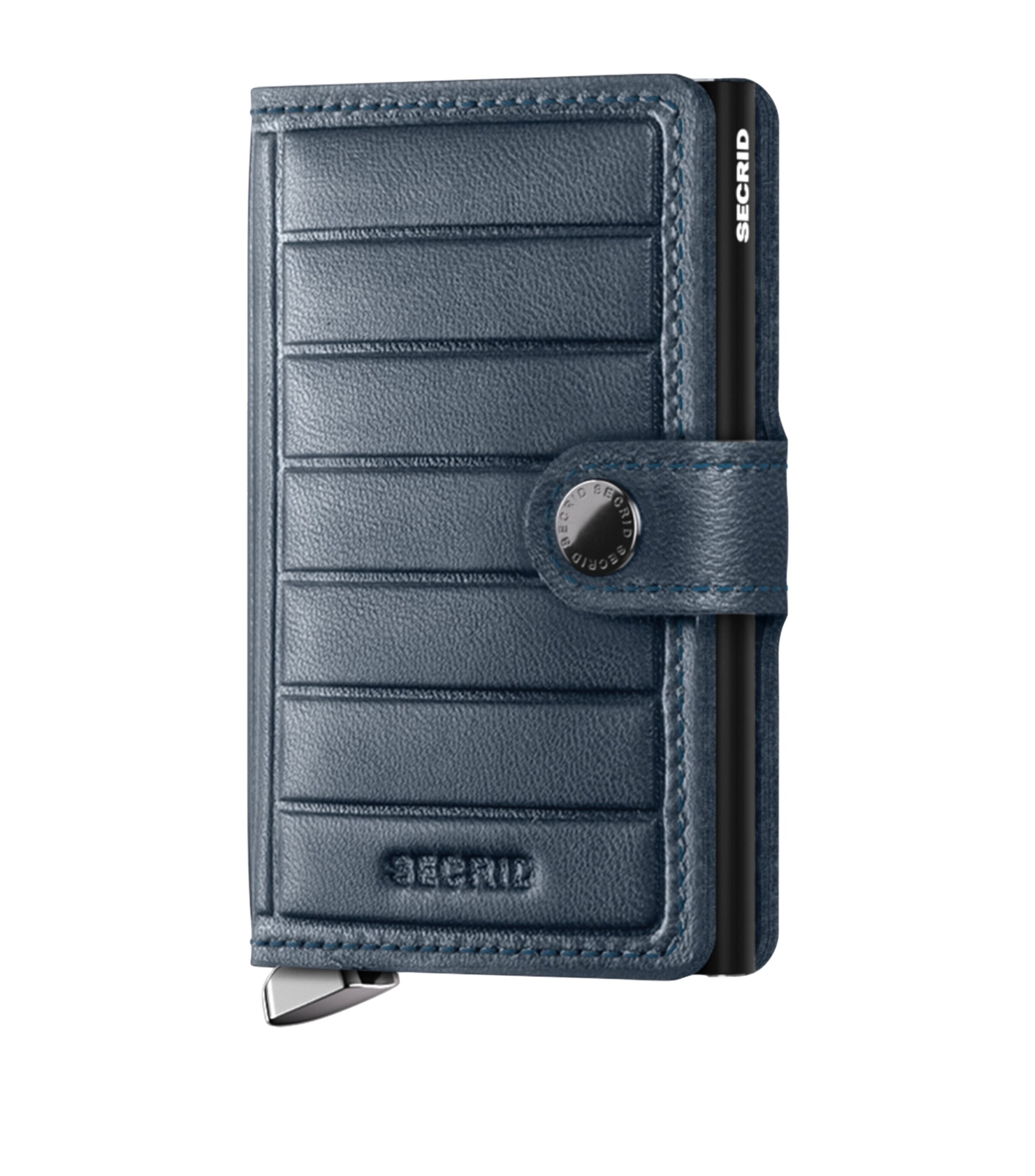 Leather Emboss Lines Miniwallet TEAL Image 1