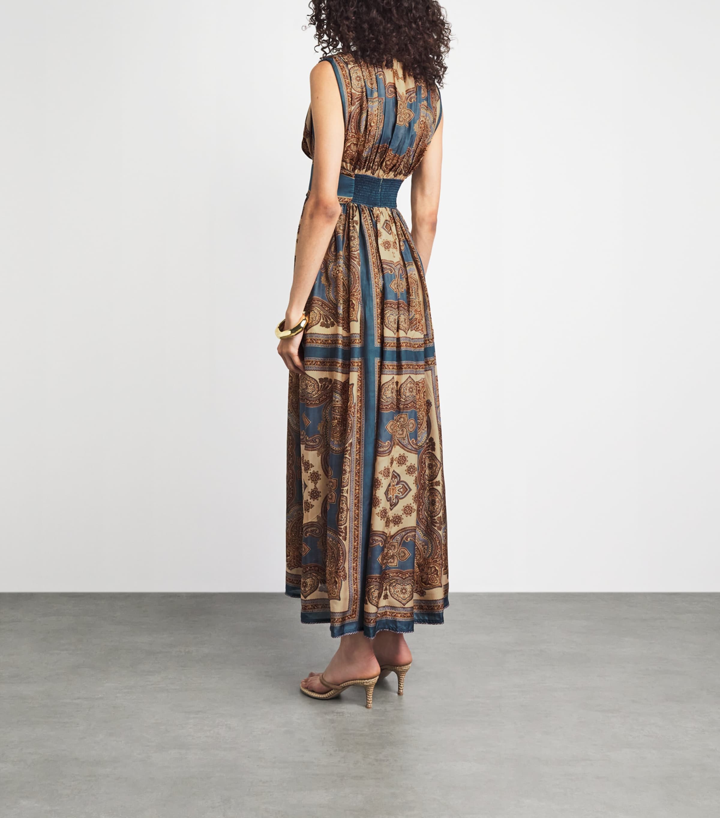 Zimmermann Womens Silk Mahon Printed Maxi Dress Dbpl Blue Psly Flrl Image 4
