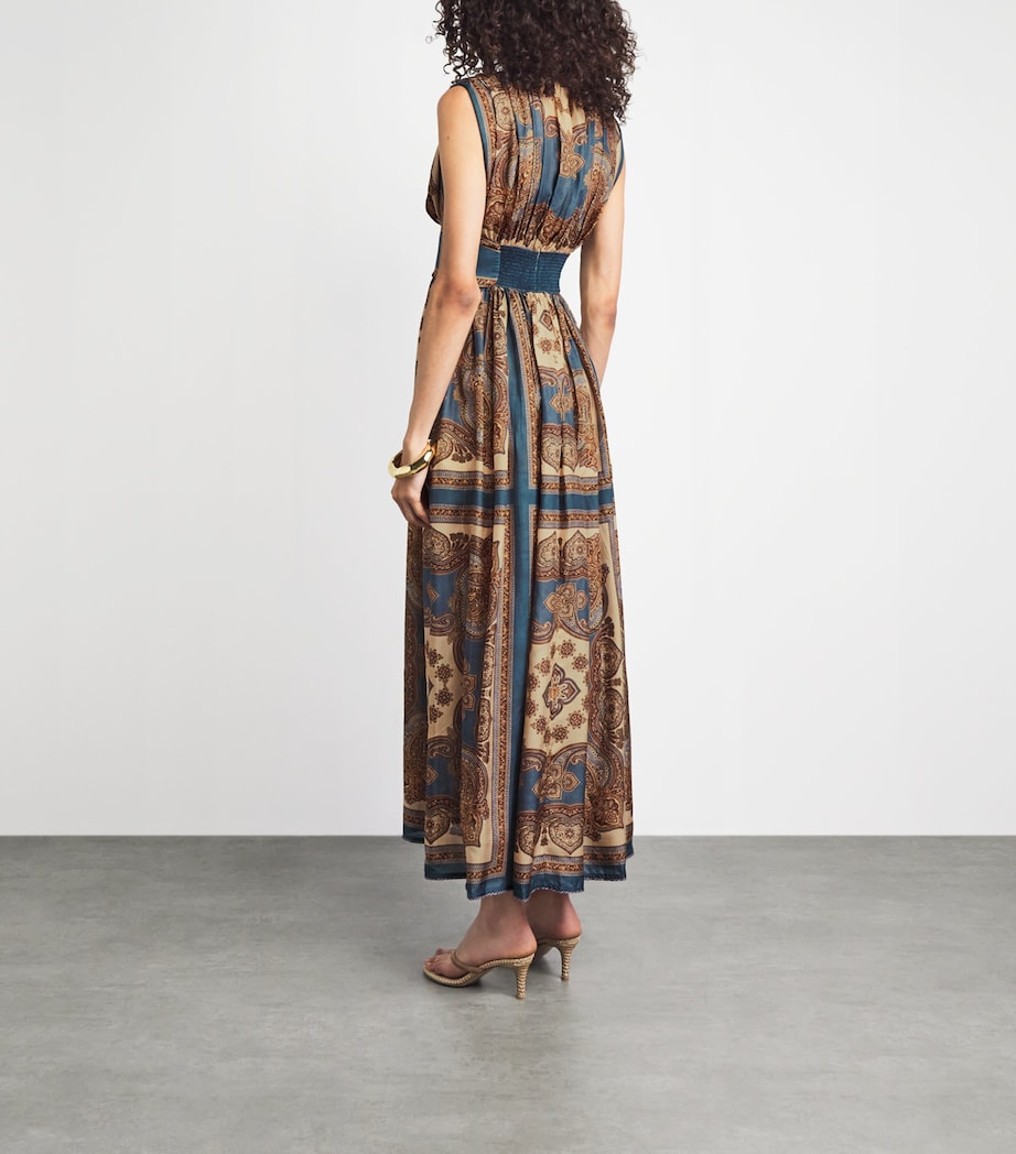 Zimmermann Womens Silk Mahon Printed Maxi Dress Dbpl Blue Psly Flrl Image 4