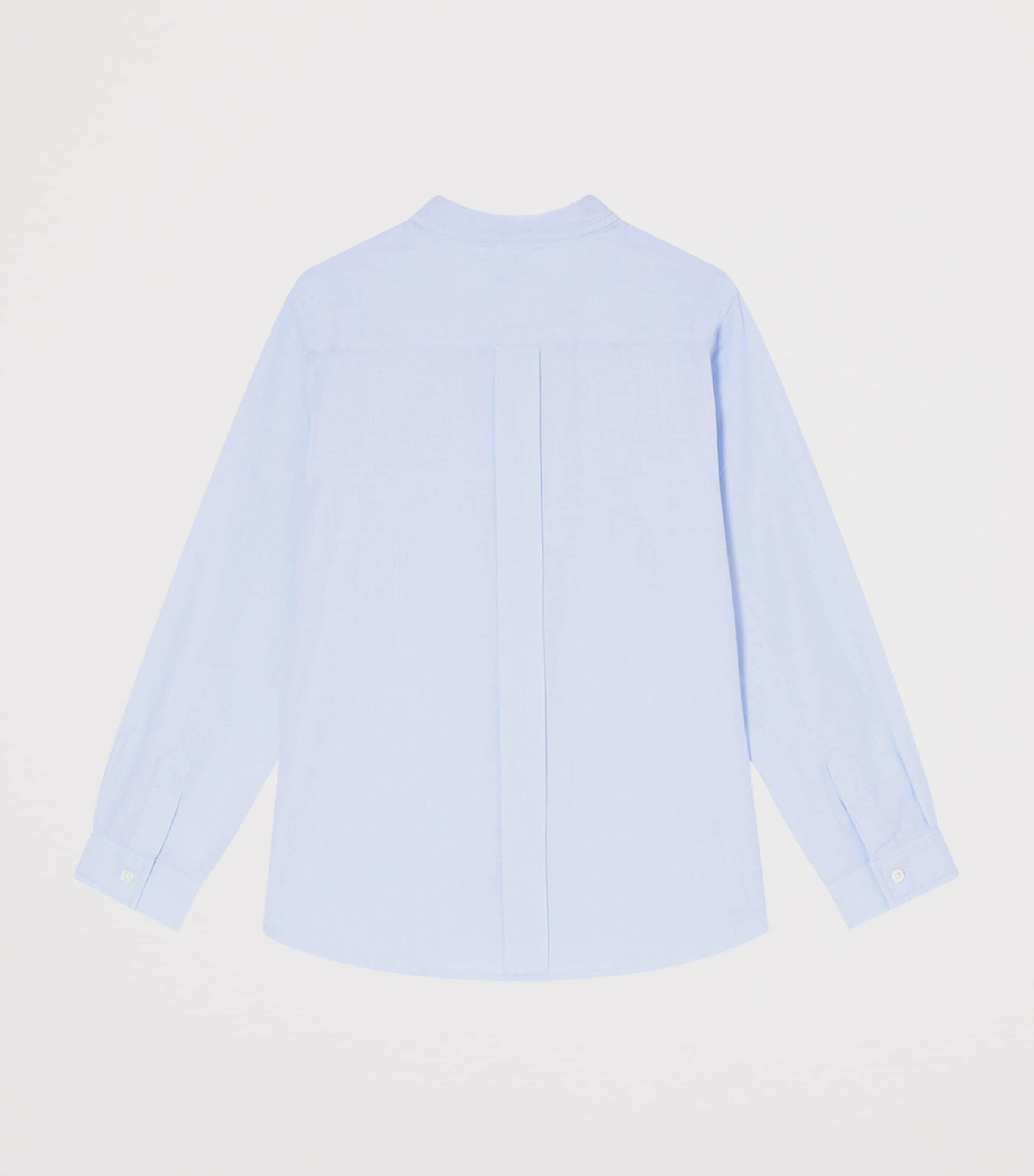 Bonpoint Cotton Long-Sleeve Shirt (10-12 Years) Ciel Image 2