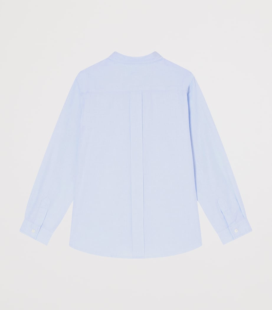 Bonpoint Cotton Long-Sleeve Shirt (10-12 Years) Ciel Image 2