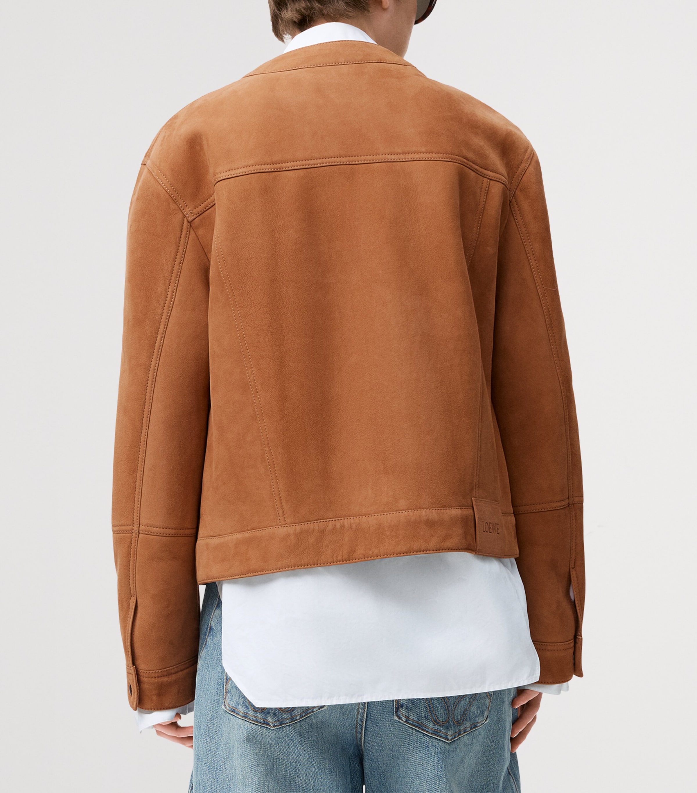Lambskin Shearling-Lined Jacket TOFFEE Image 4