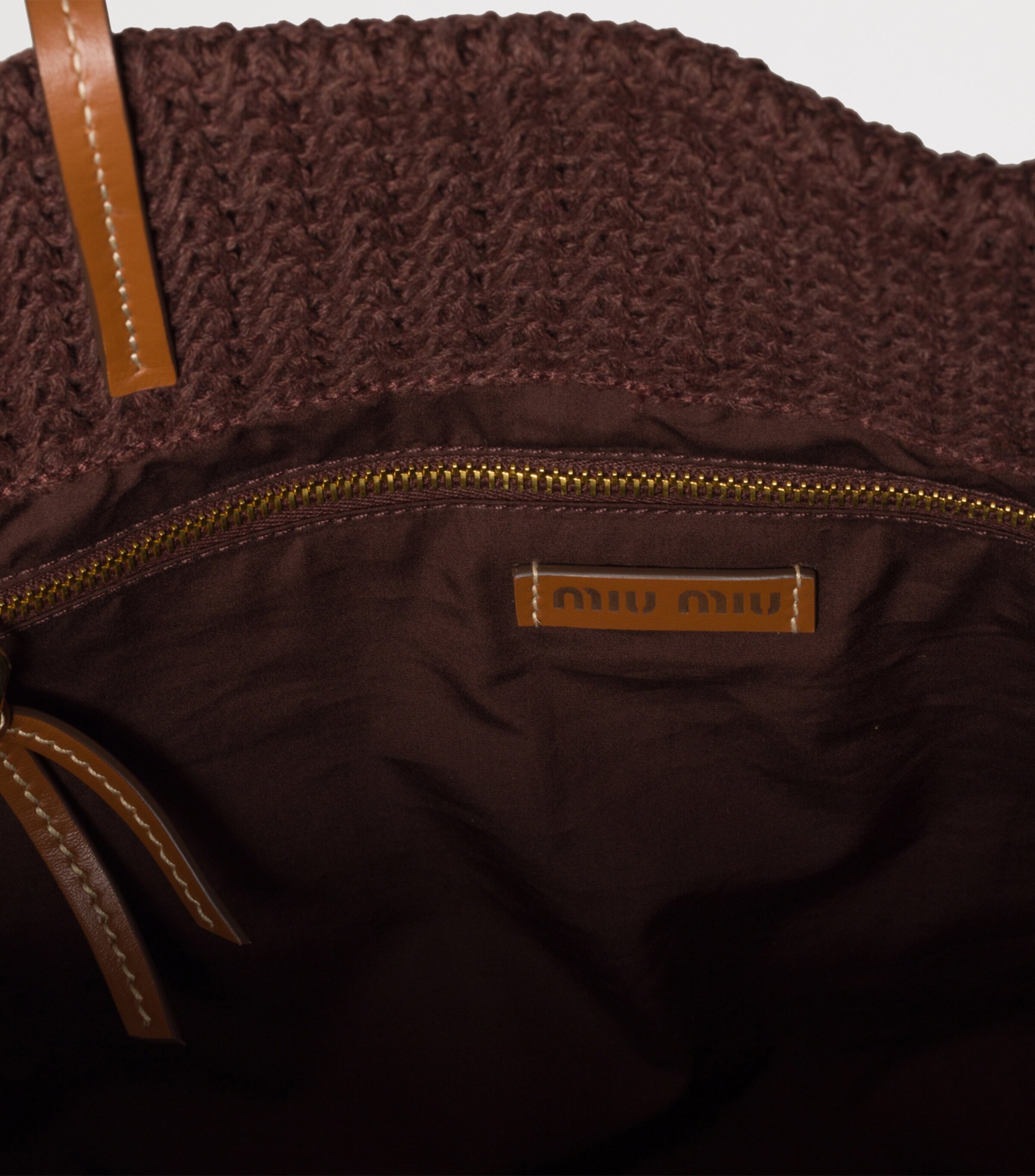 Miu Miu Woven Raffia-Effect Tote Bag Image 6