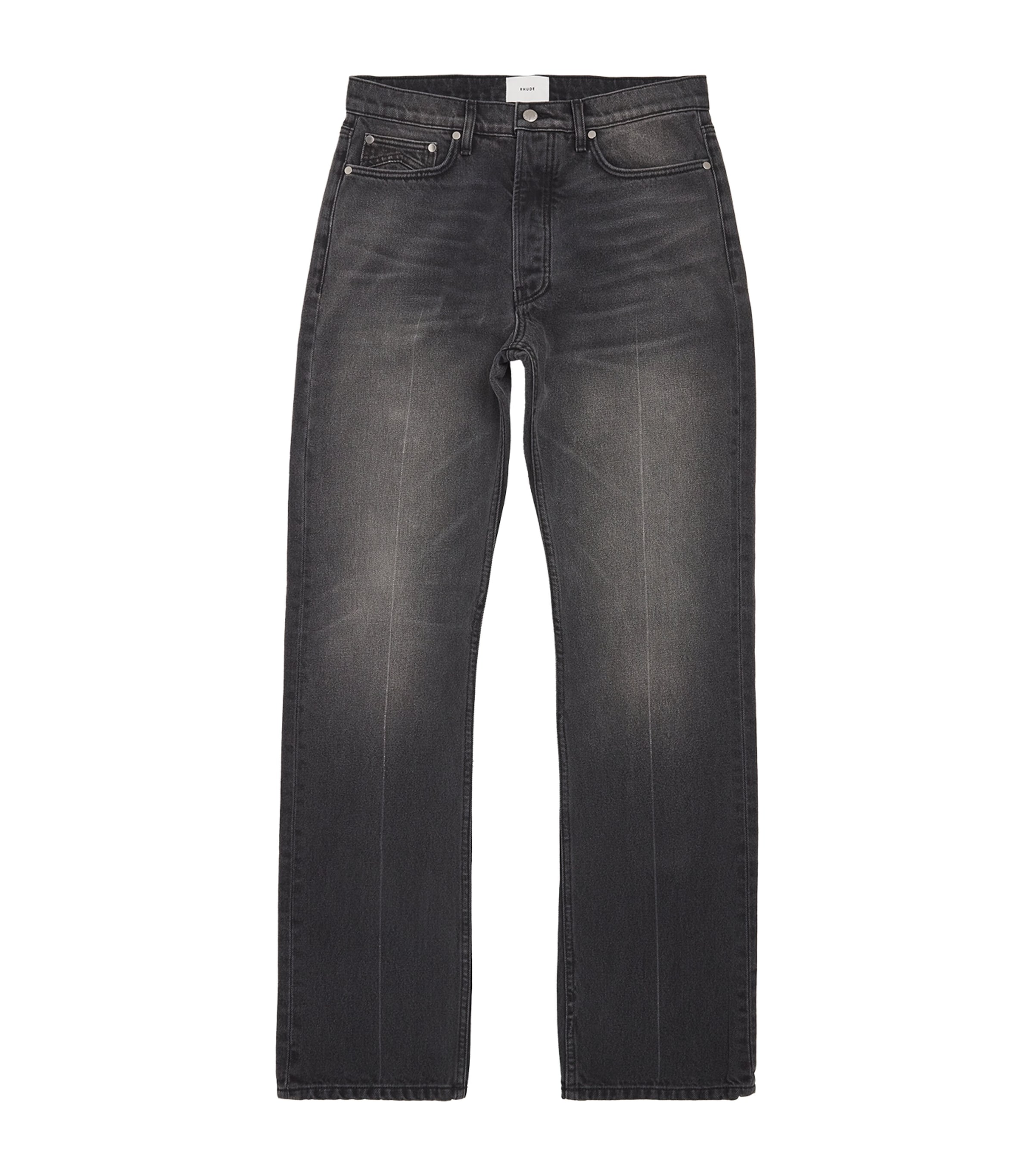 Rhude 90s Denim Straight Jeans In Black