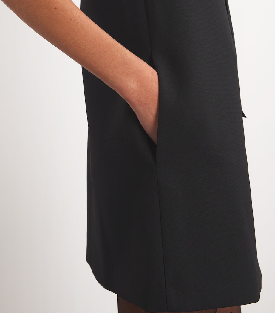 Maje Womens Bow-Embellished Mini Dress Black Image 6