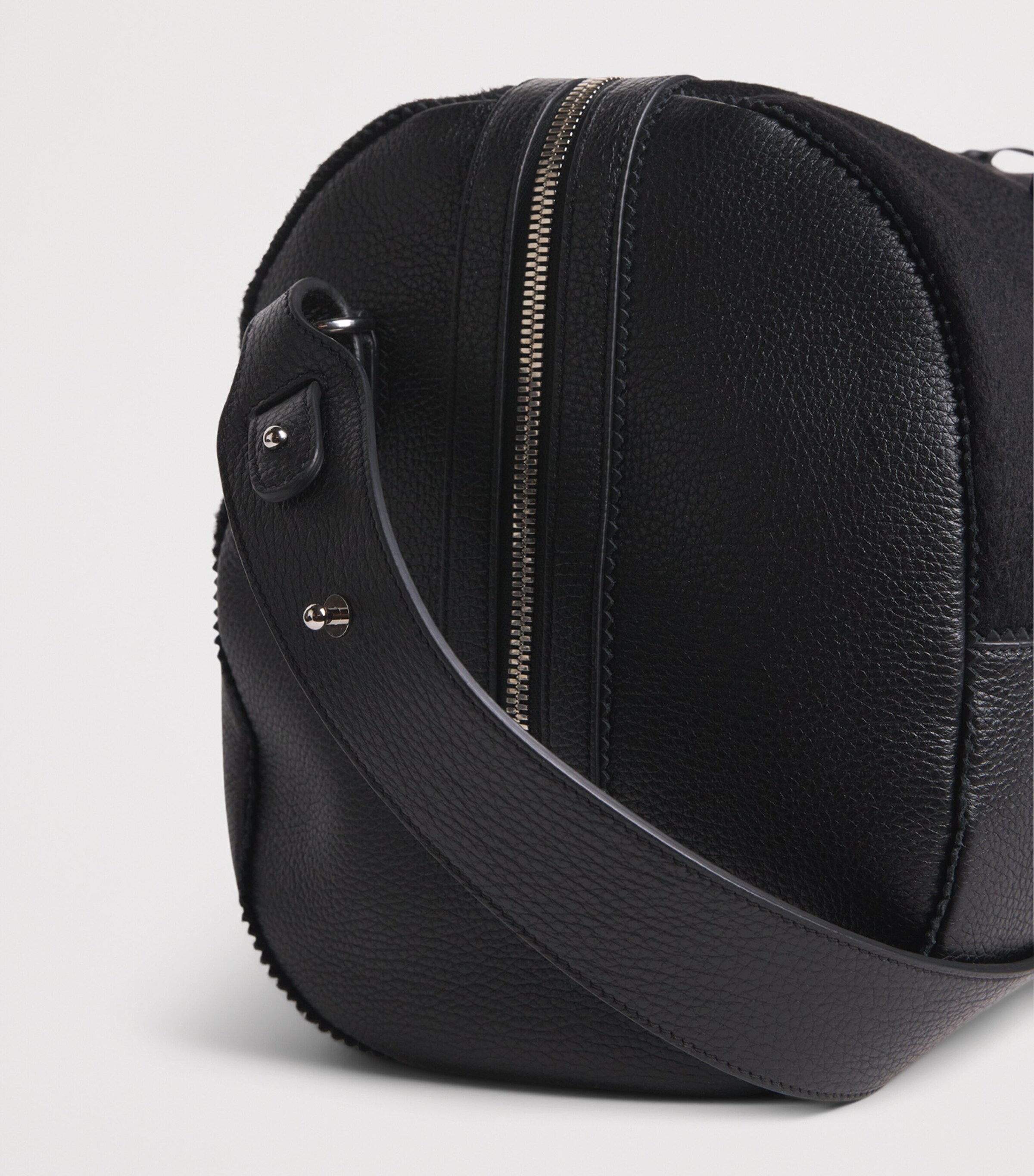 Alan Scott Deerskin Duffle Bag Black/black Image 6