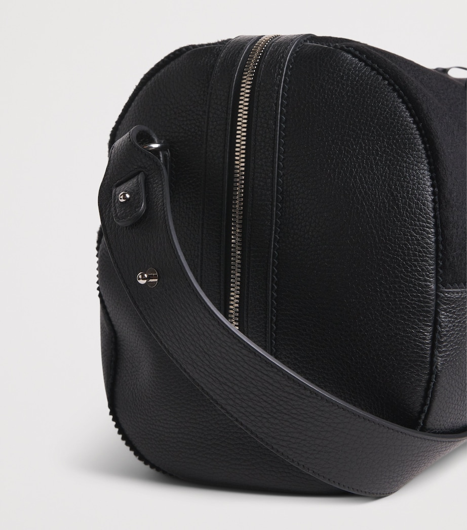 Alan Scott Deerskin Duffle Bag Black/black Image 6
