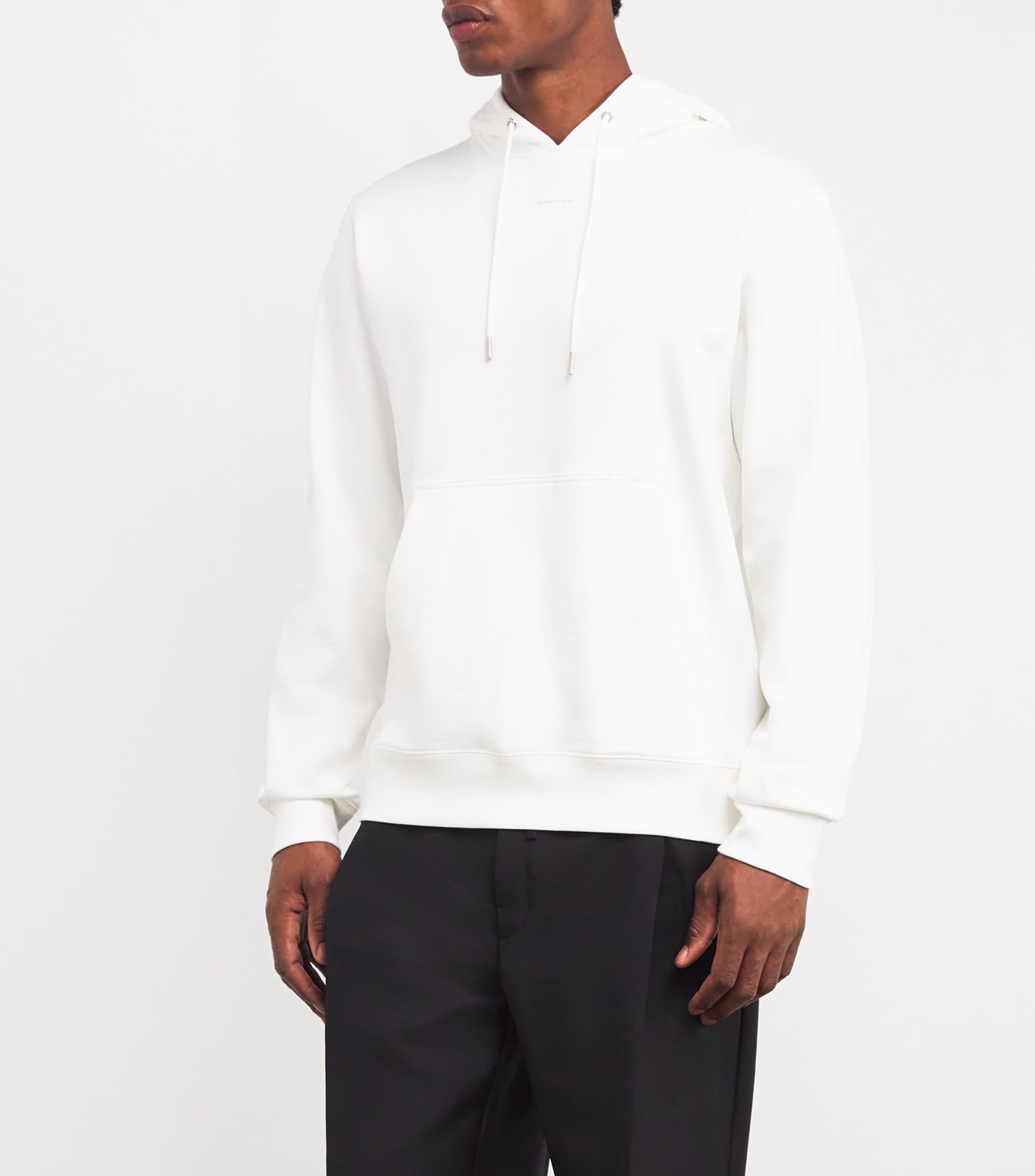 Cotton Logo Hoodie OPTIC WHITE Image 3