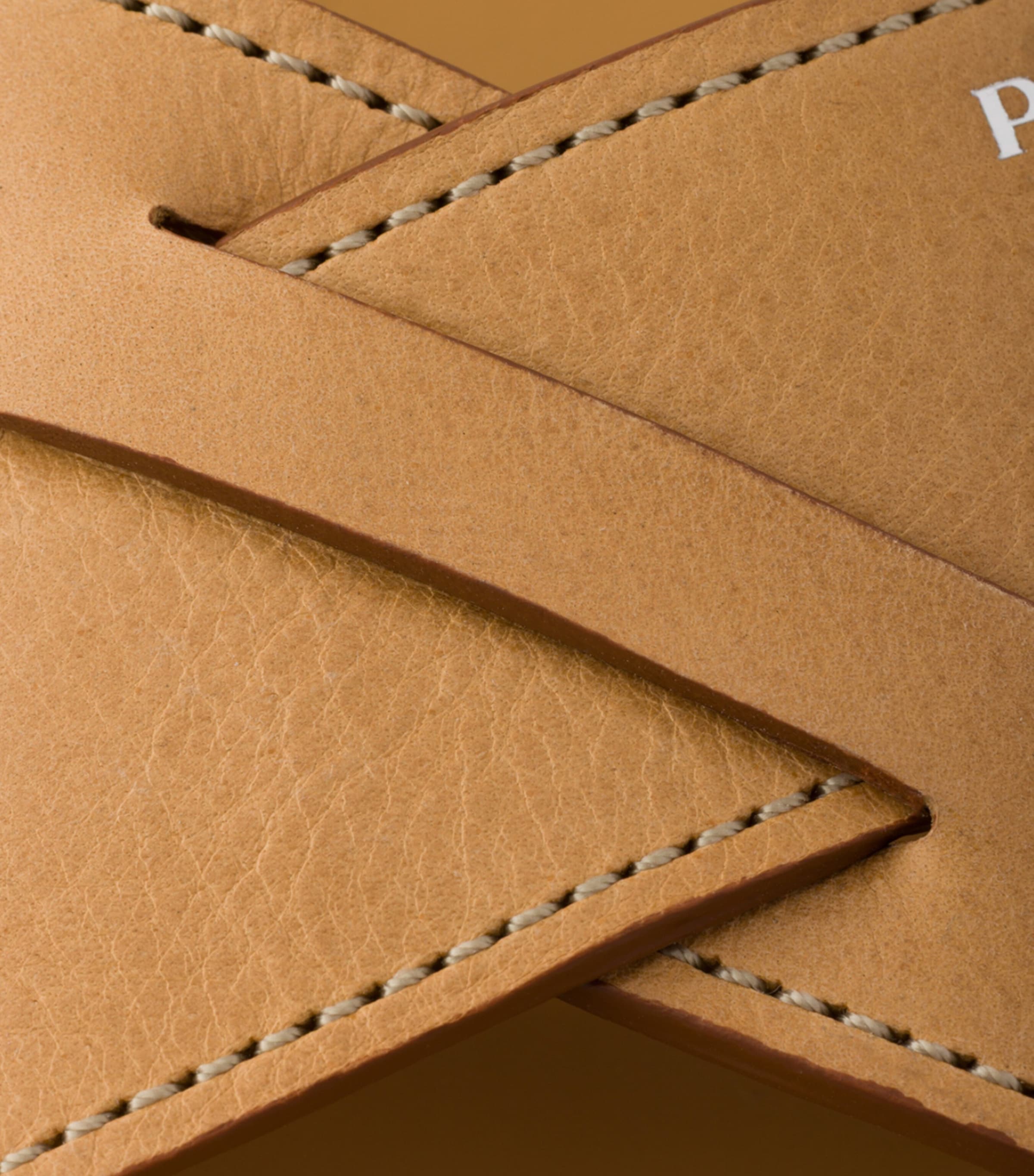 Prada Lambskin Platform Sandals 55 Neutral Image 6