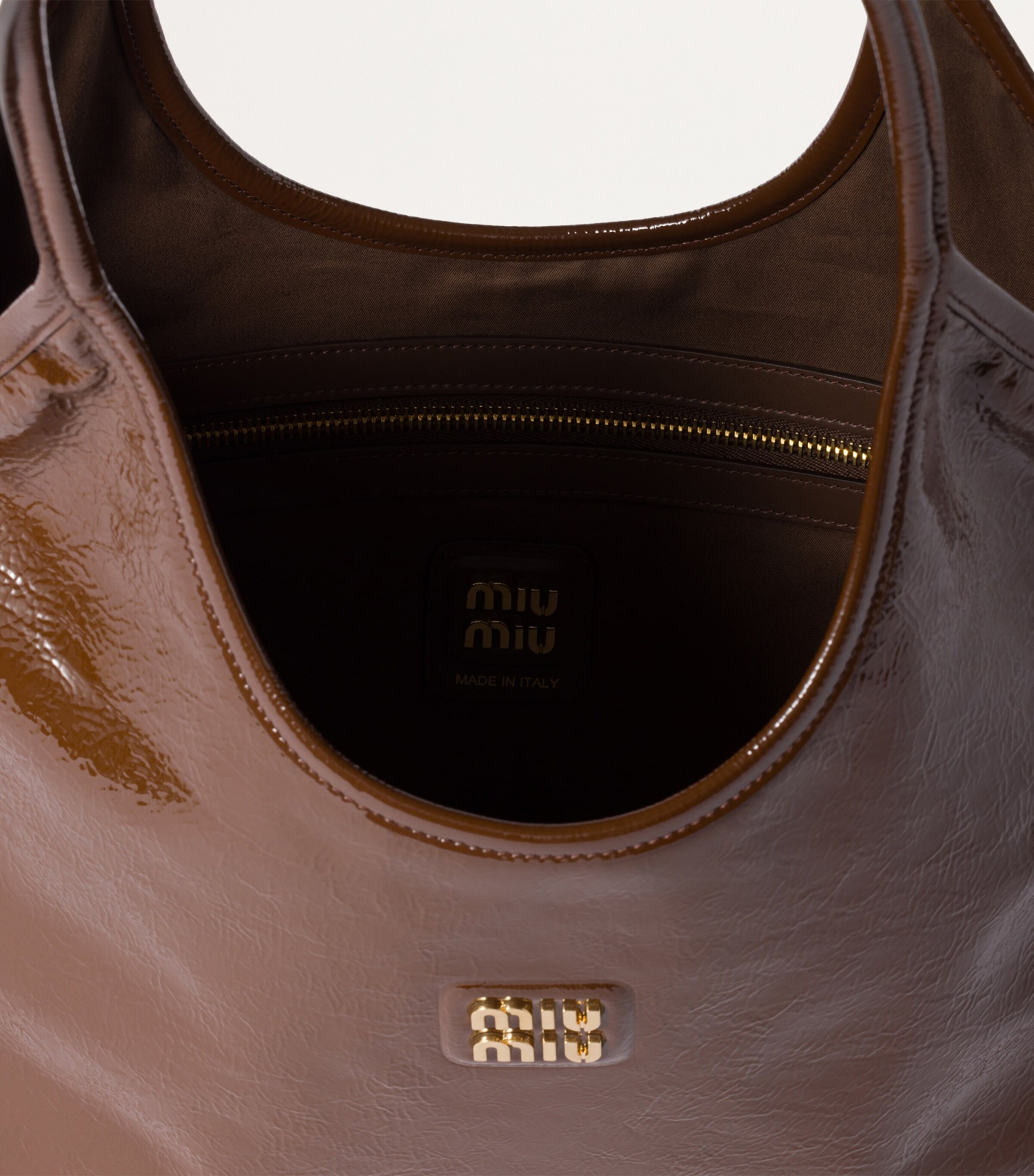 Sac à épaule J. Renee - Marron - Cuir Verni Embossé Iguane - Taille Moyenne