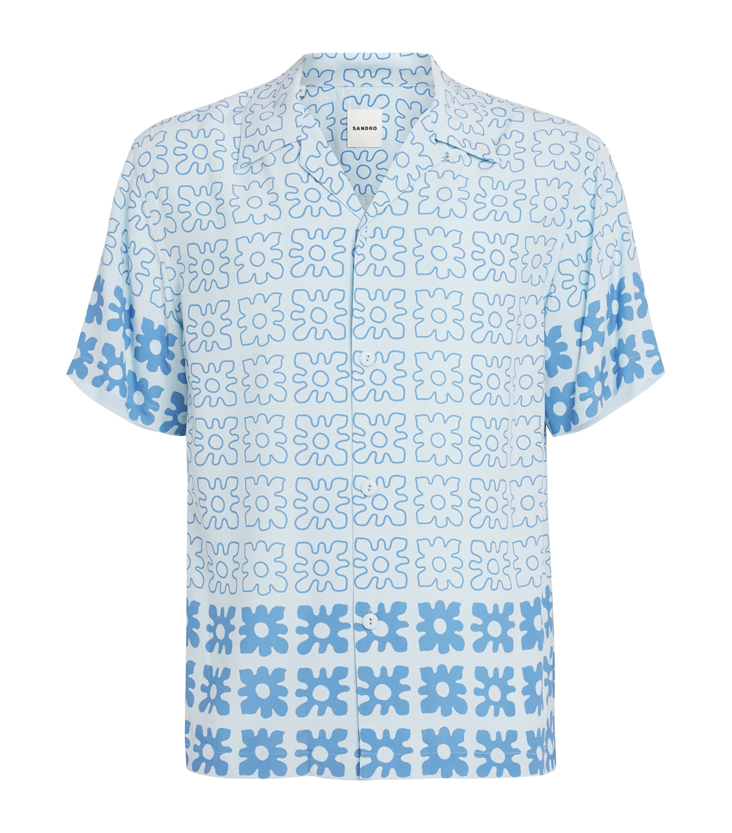 SANDRO VINTAGE FLOWER PRINT SHORT-SLEEVE SHIRT