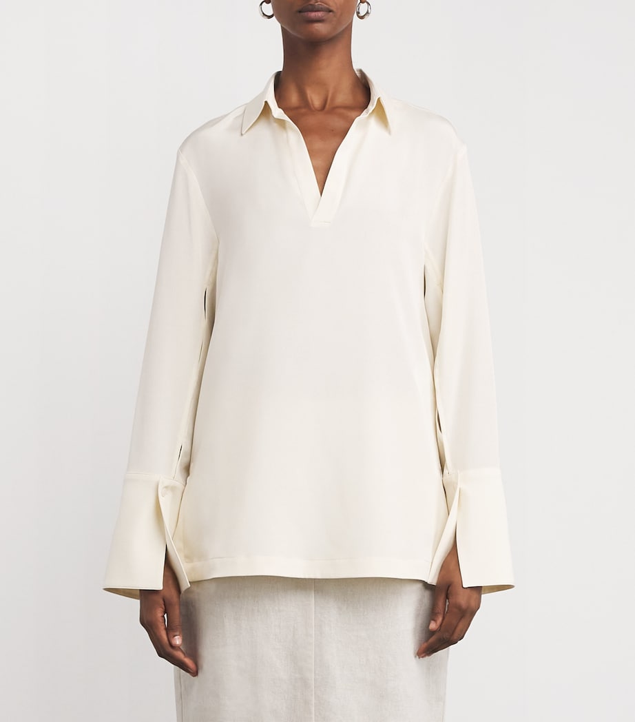 Silk-Blend Shirt IVORY Image 3