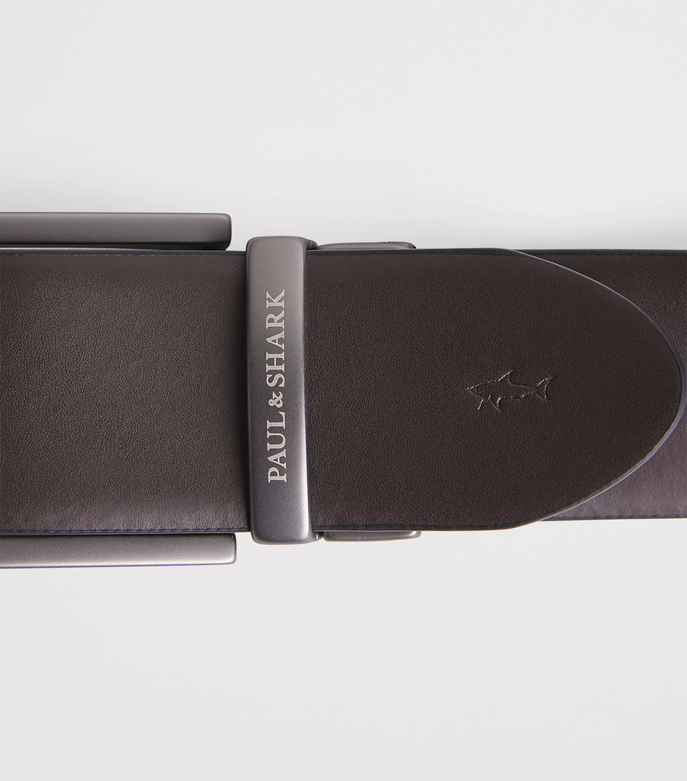 Paul & Shark Leather Reversible Belt Blue/dark Brown Image 4