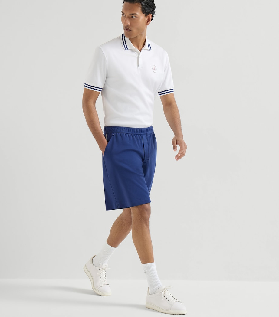 Brunello Cucinelli Mens Cotton Crest Shorts Image 4