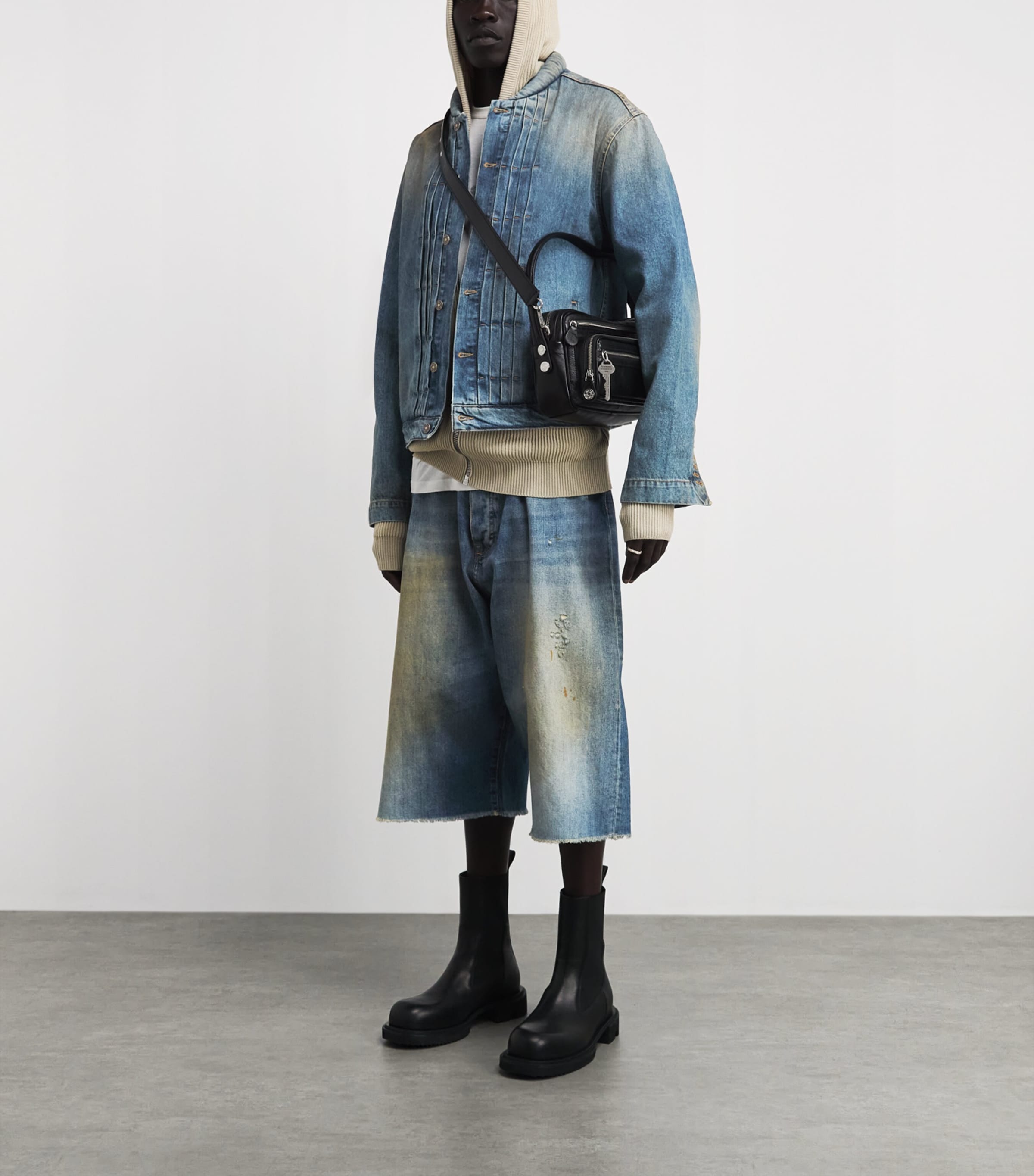 424 Mens Oversized Big Daddy Denim Shorts Jap Image 2