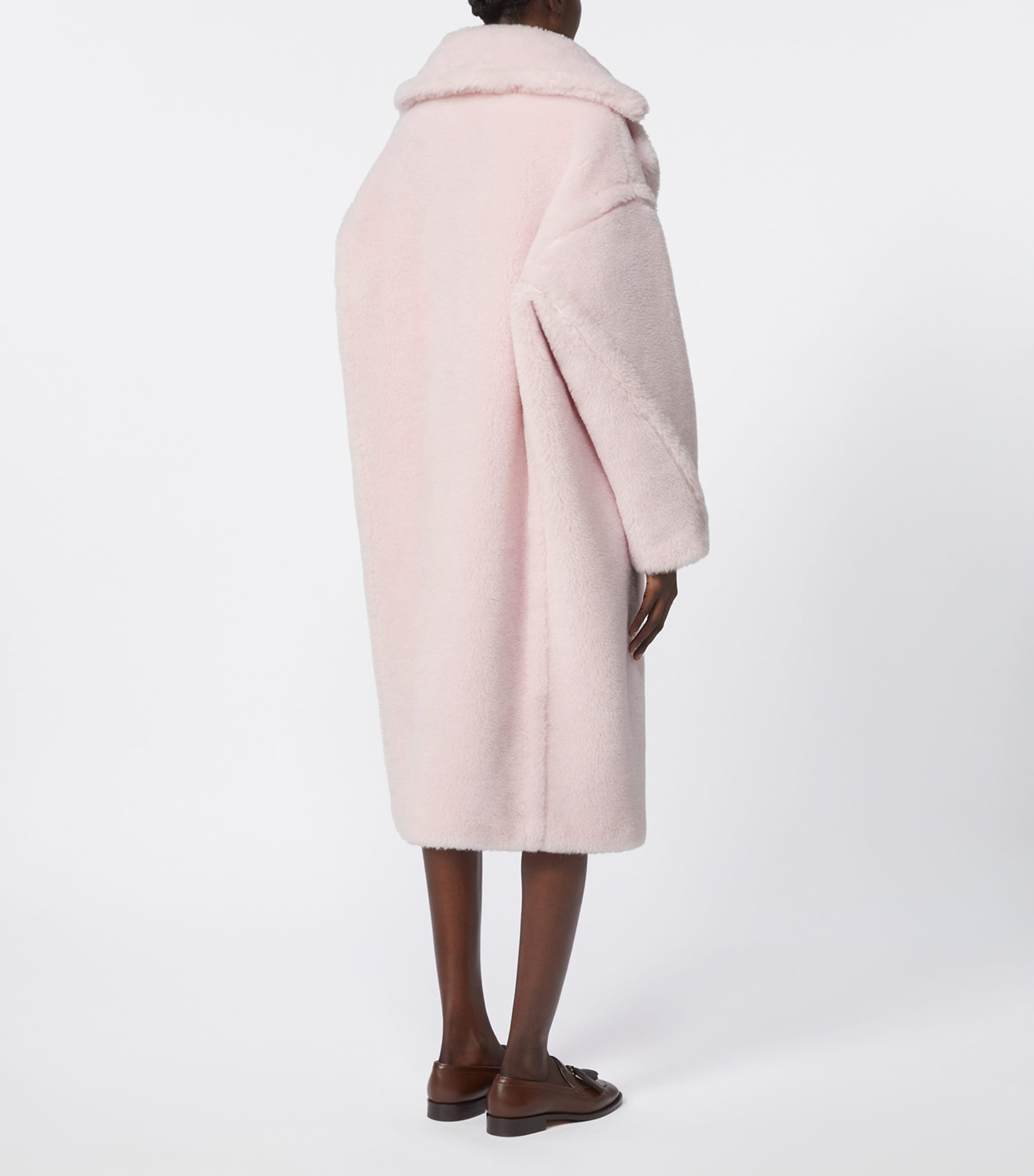 Virgin Wool-Cashmere Teddy Overcoat PINK Image 3