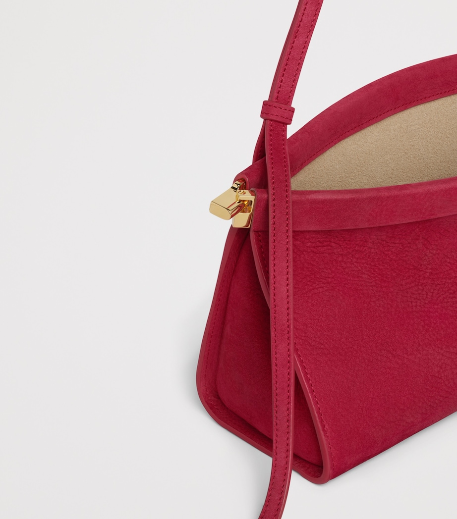 Alaïa Medium Nubuck Le Click East West Shoulder Bag Or Image 3