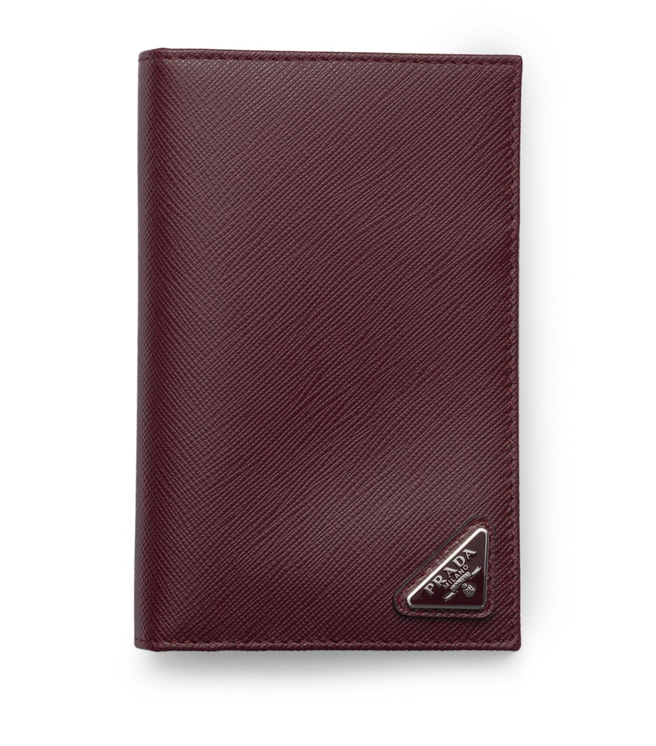 Saffiano Leather Logo Passport Holder F0007 Image 1