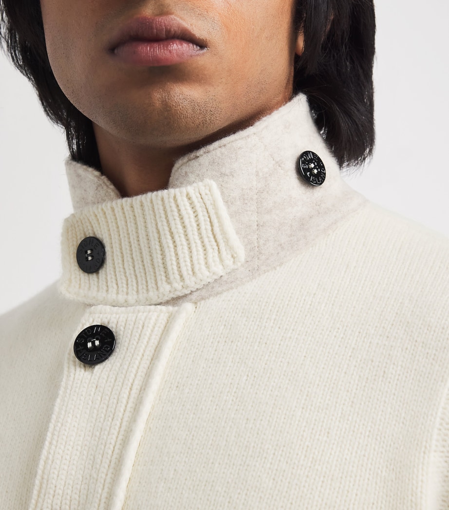 Wool-Blend Zip-Up Cardigan V0093 Image 6