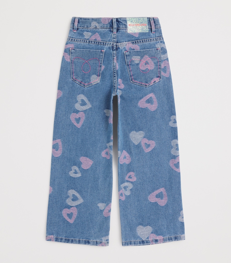 Jacquard Heart Jeans (2-12 Years) Z10DENIM BLUE Image 2