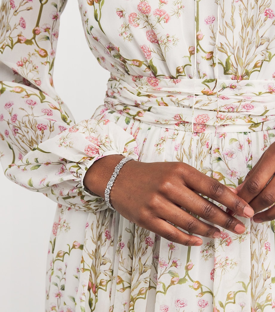 White Gold and Diamond Fireworks Three-Row Tennis Bracelet 18K WG/WD Image 5