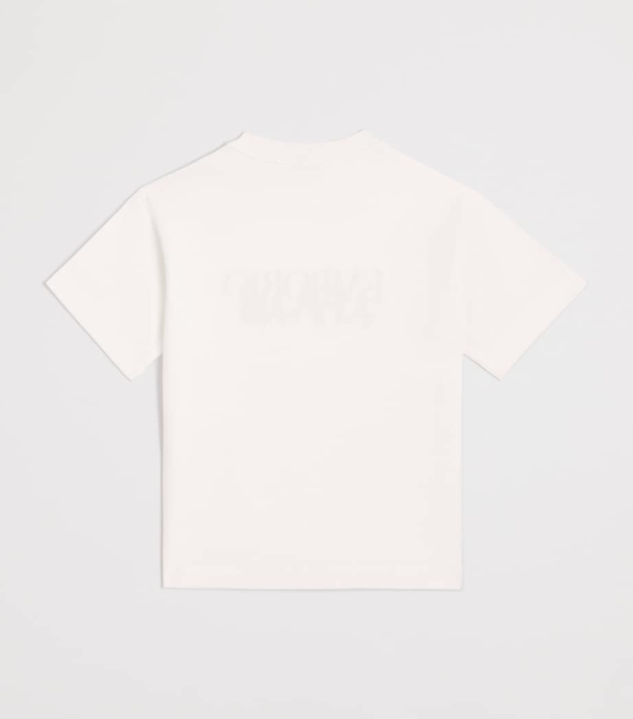 Cotton Logo Print T-Shirt (4-16 Years) U0003OFF WHITE Image 2
