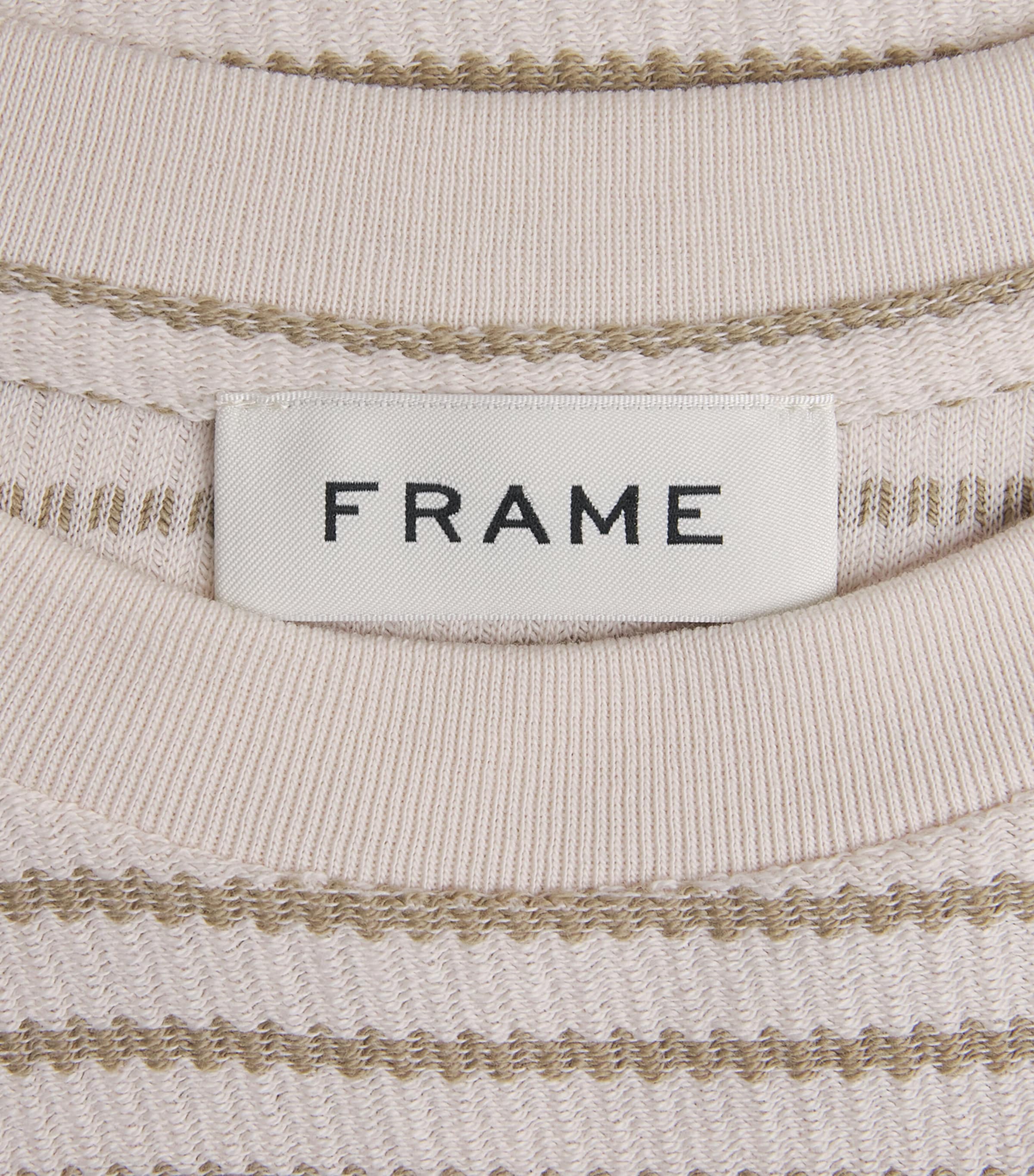 FRAME Mens Cotton Rib-Knit Stripe T-Shirt Nats Image 6