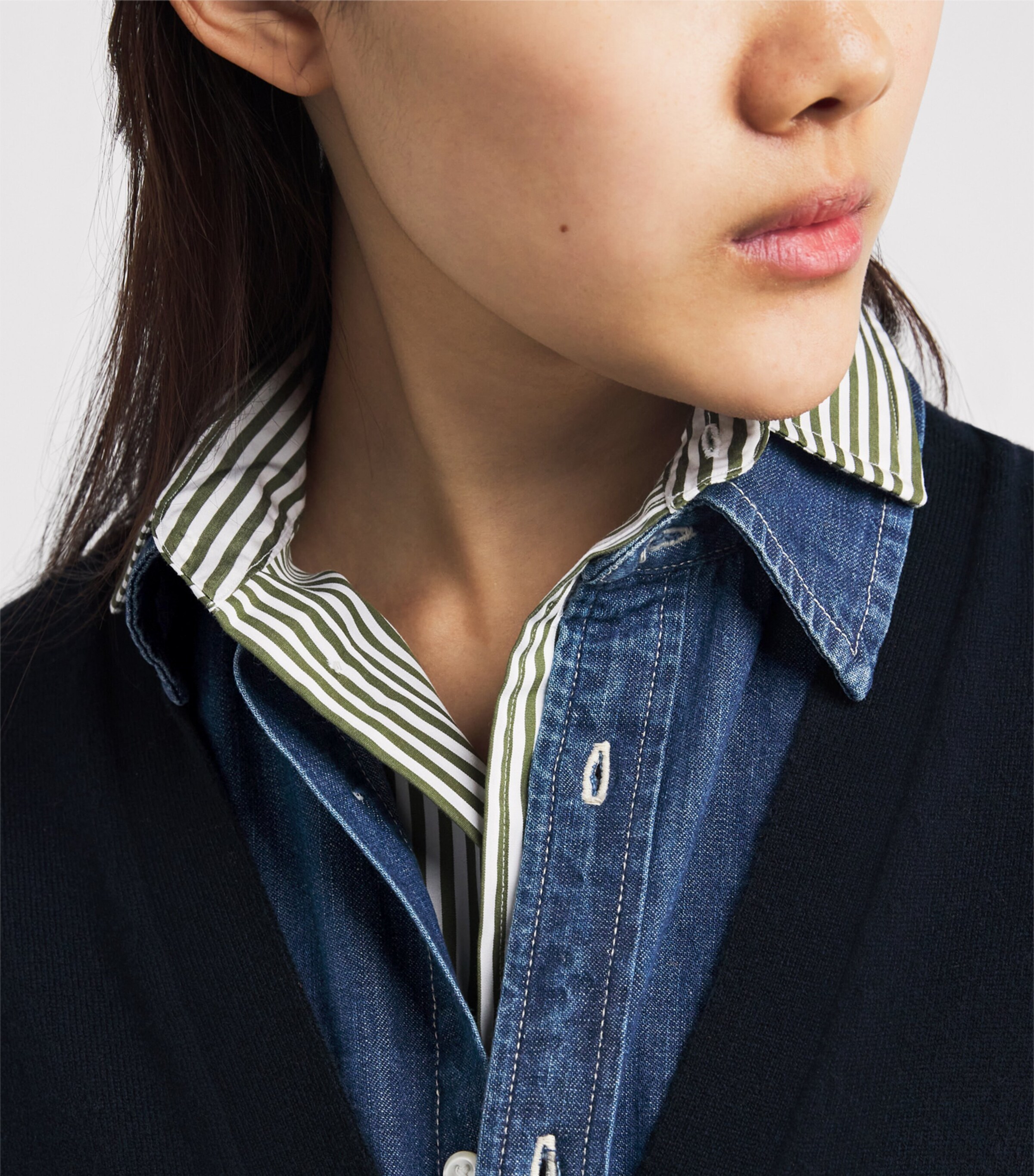 Half-Placket Denim Shirt LINDEN WASH Image 6