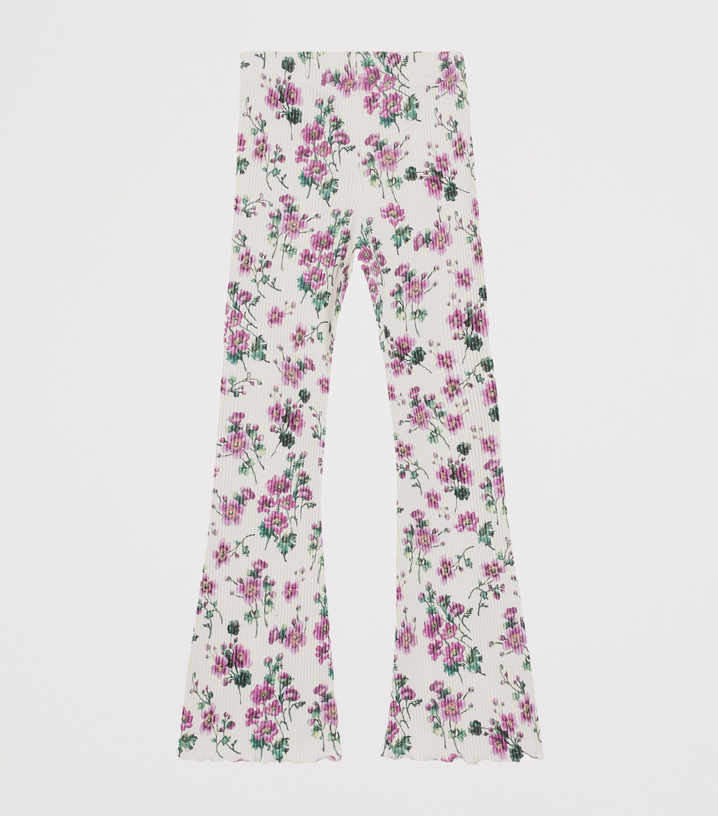 Dolce&Gabbana Kids Cotton Floral Trousers (8-12 Years) Violette Image 2