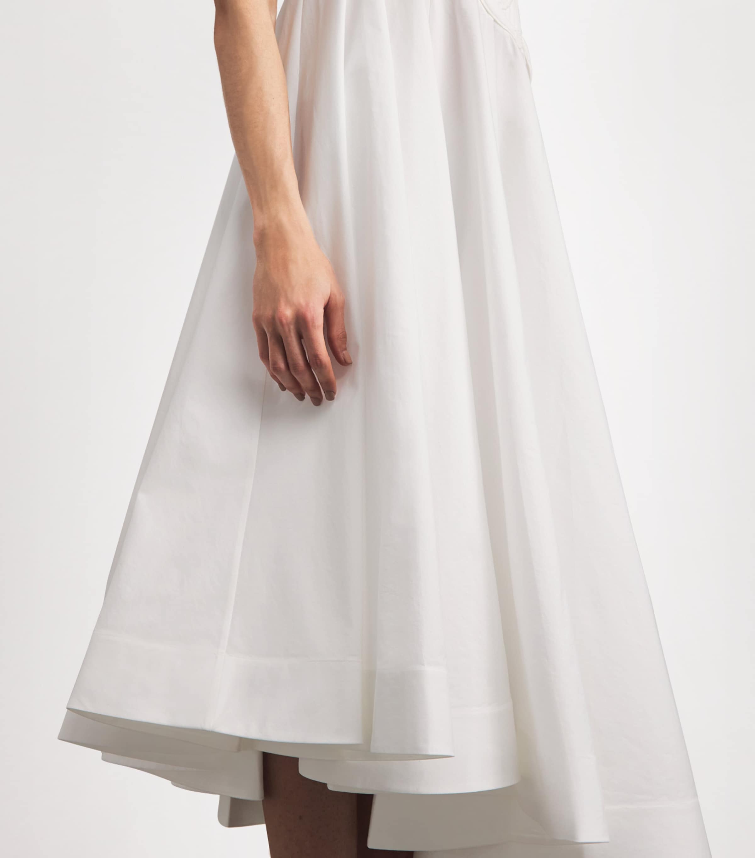 Zimmermann Womens Cotton Appliqué Luna Midi Dress Ivory Image 5