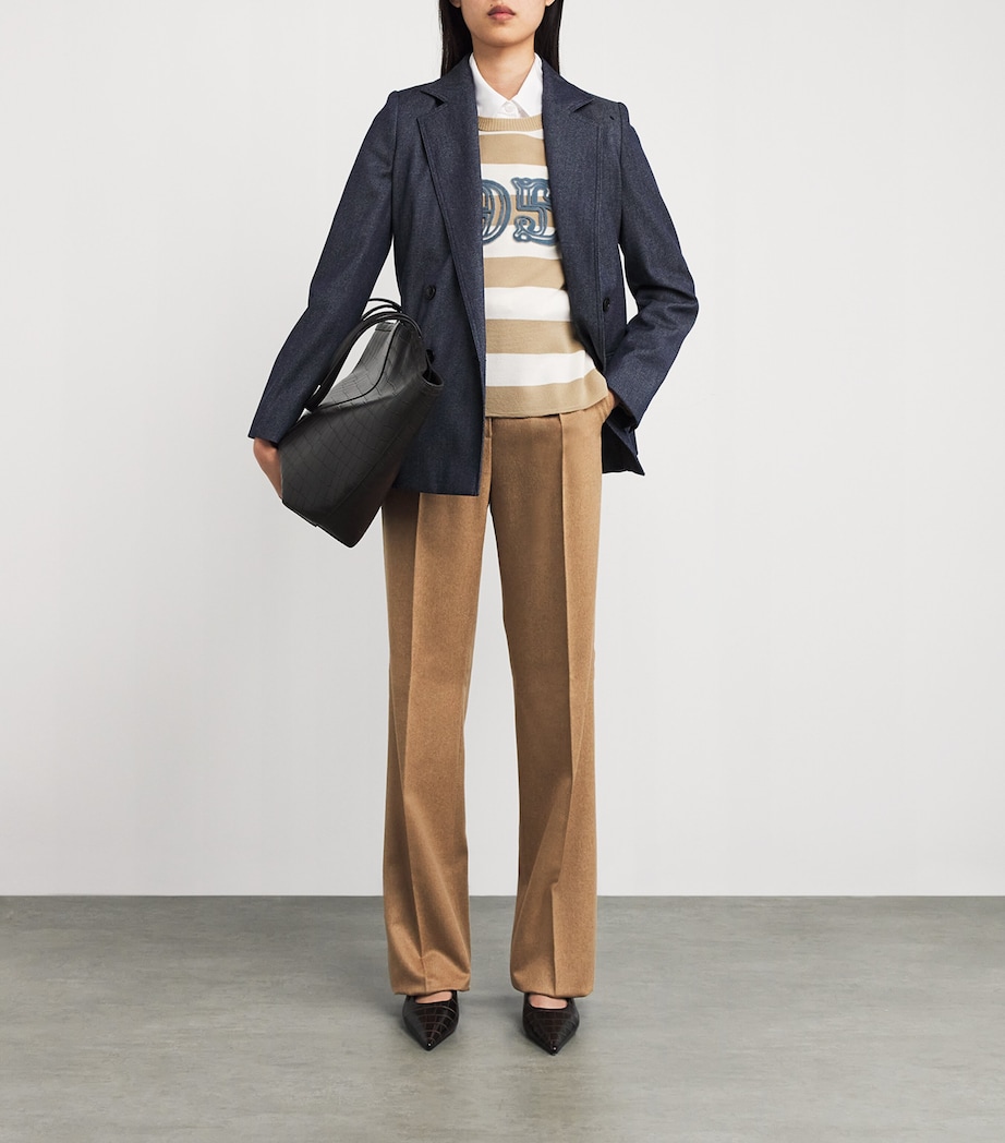 Virgin Wool Stripe 1951 Sweater SAND Image 2