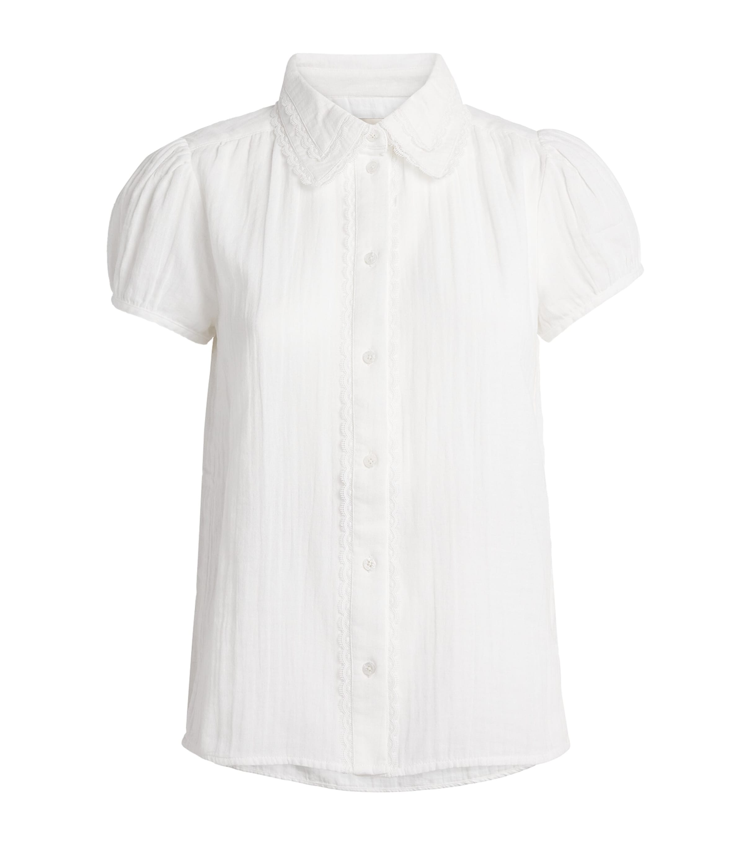Cotton Scalloped Shirt SOFT WHITE Image 1