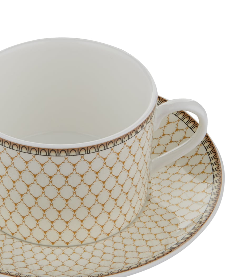Antler Trellis Teacup And Saucer IVORY Image 3