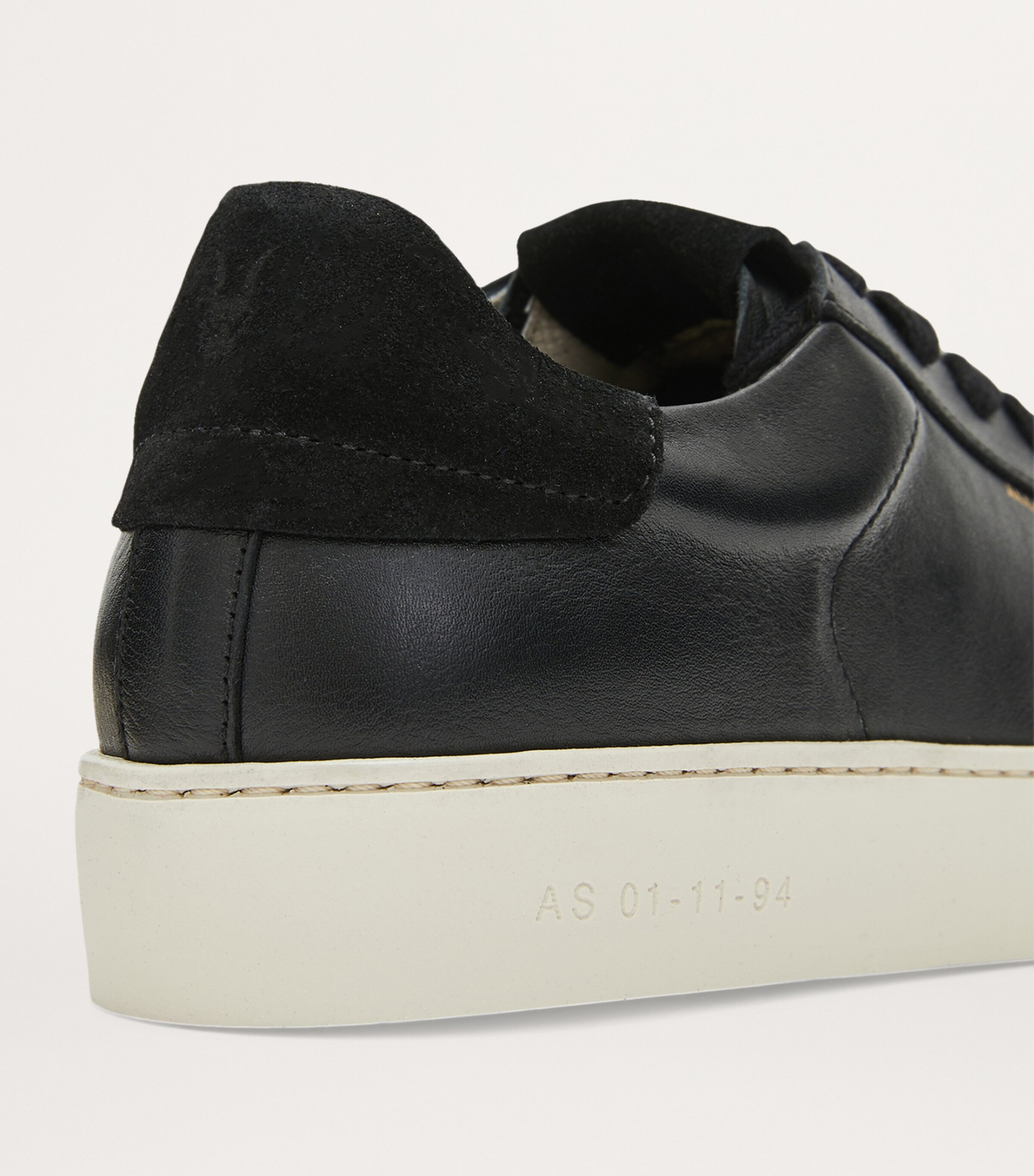 AllSaints Leather Shana Sneakers Black Image 6