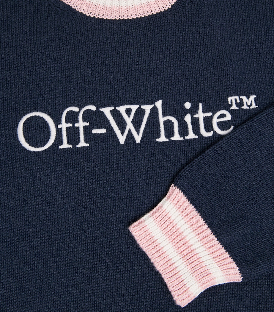 Off-White Kids Cotton Big Bookish Sweater (4-12+ Years) Seaborne Image 3